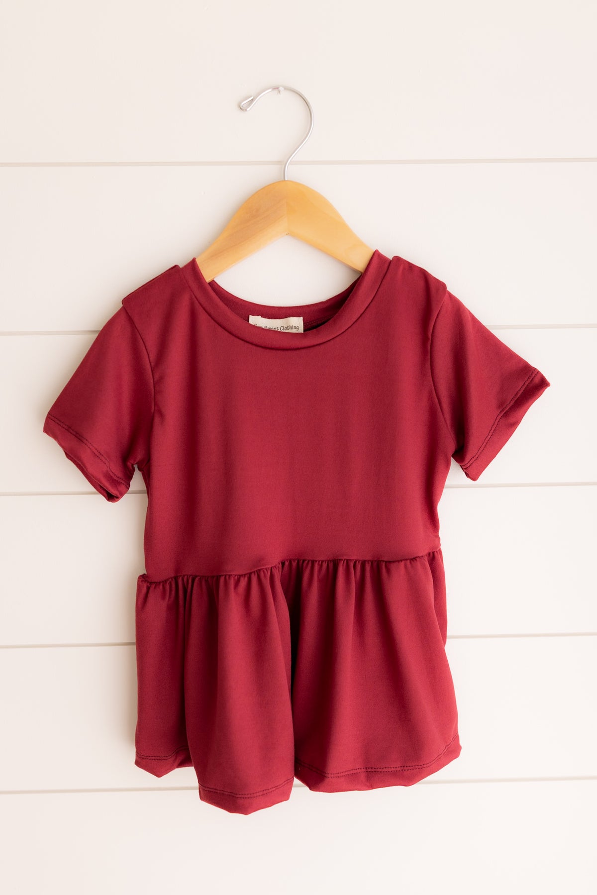 Merlot Peplum Top