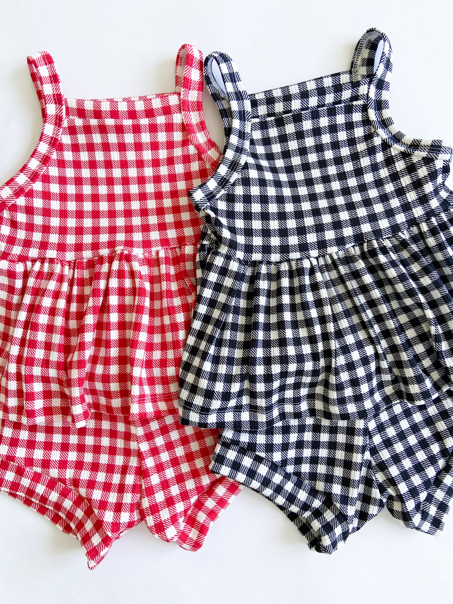 Gingham Peplum Top ( 2 color options)