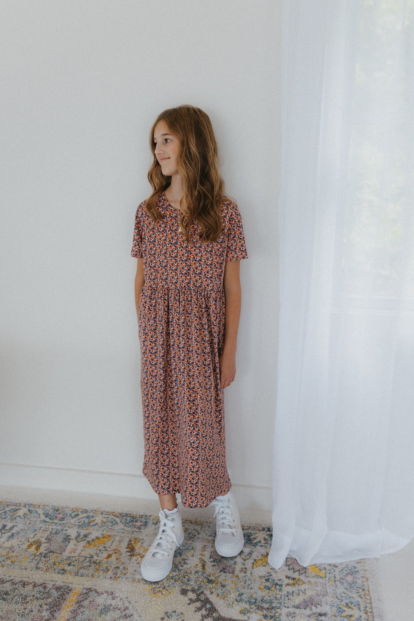 Fall Floral Babydoll Dress