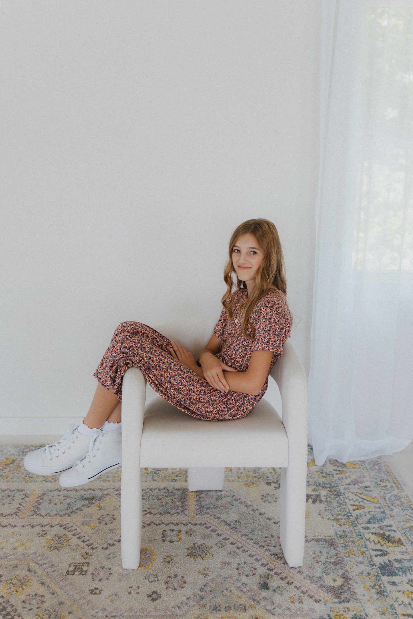 Fall Floral Babydoll Dress