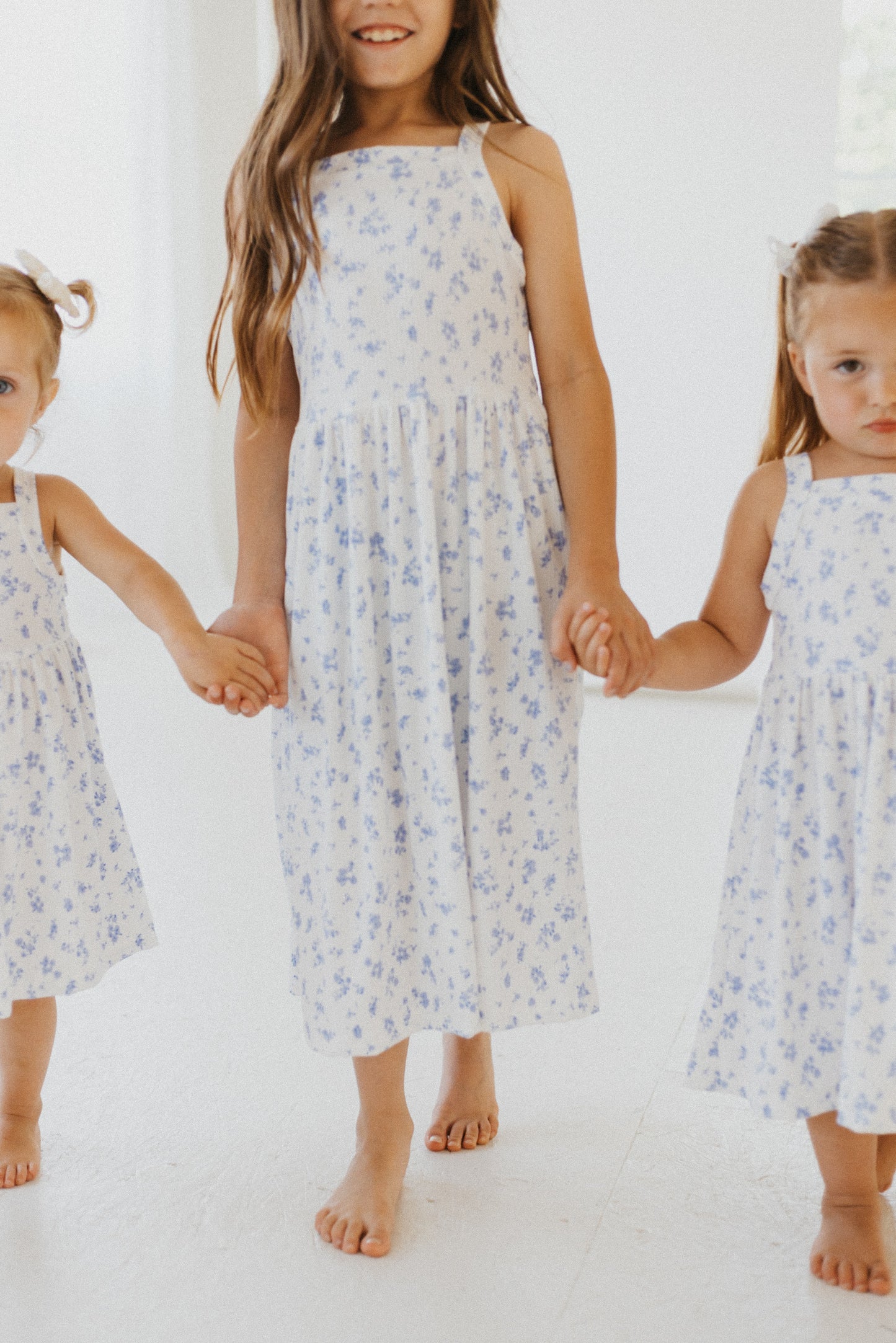 Blue Floral Babydoll Dress