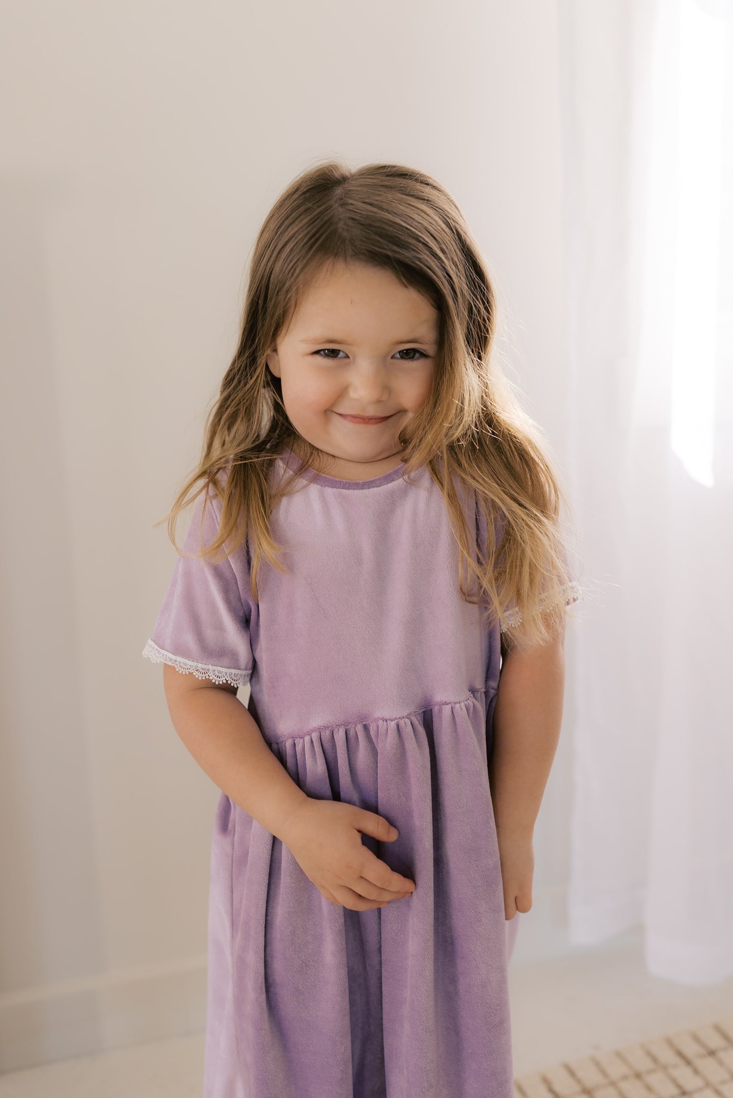 Lavender Velvet Dress