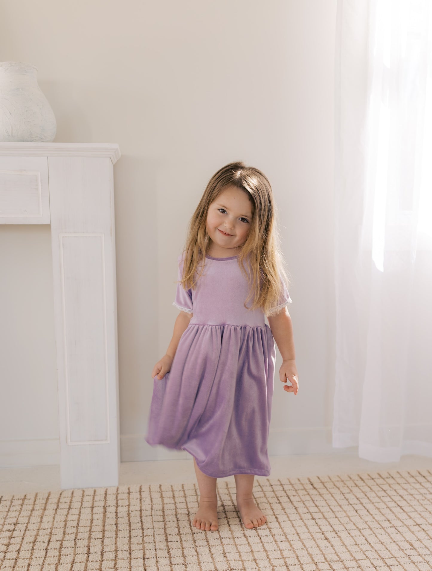 Lavender Velvet Dress