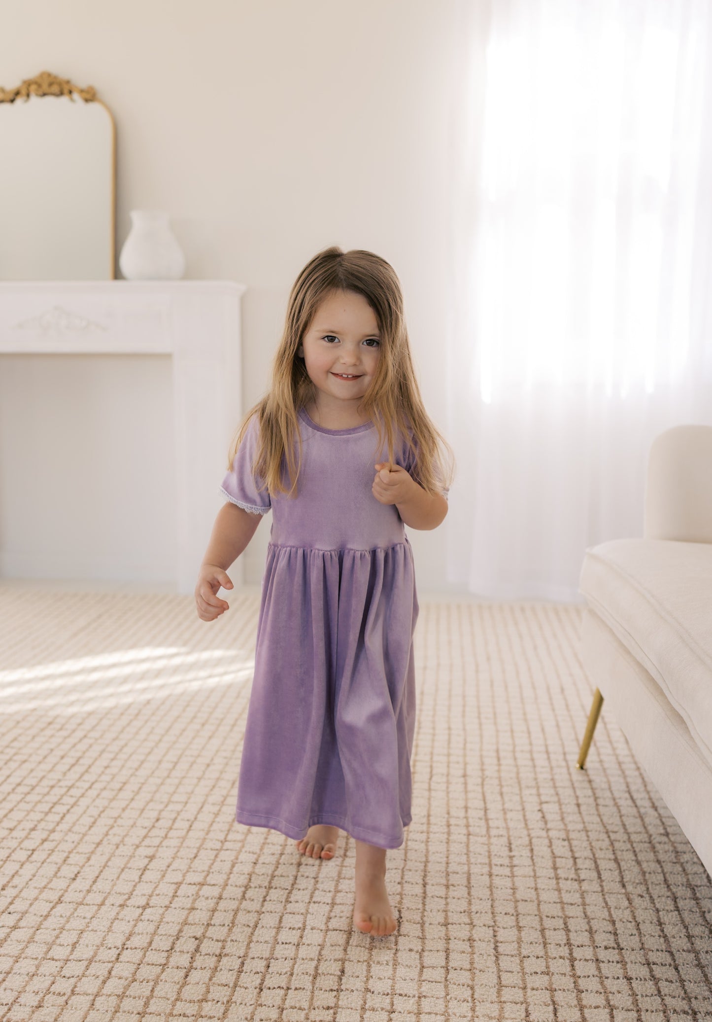 Lavender Velvet Dress