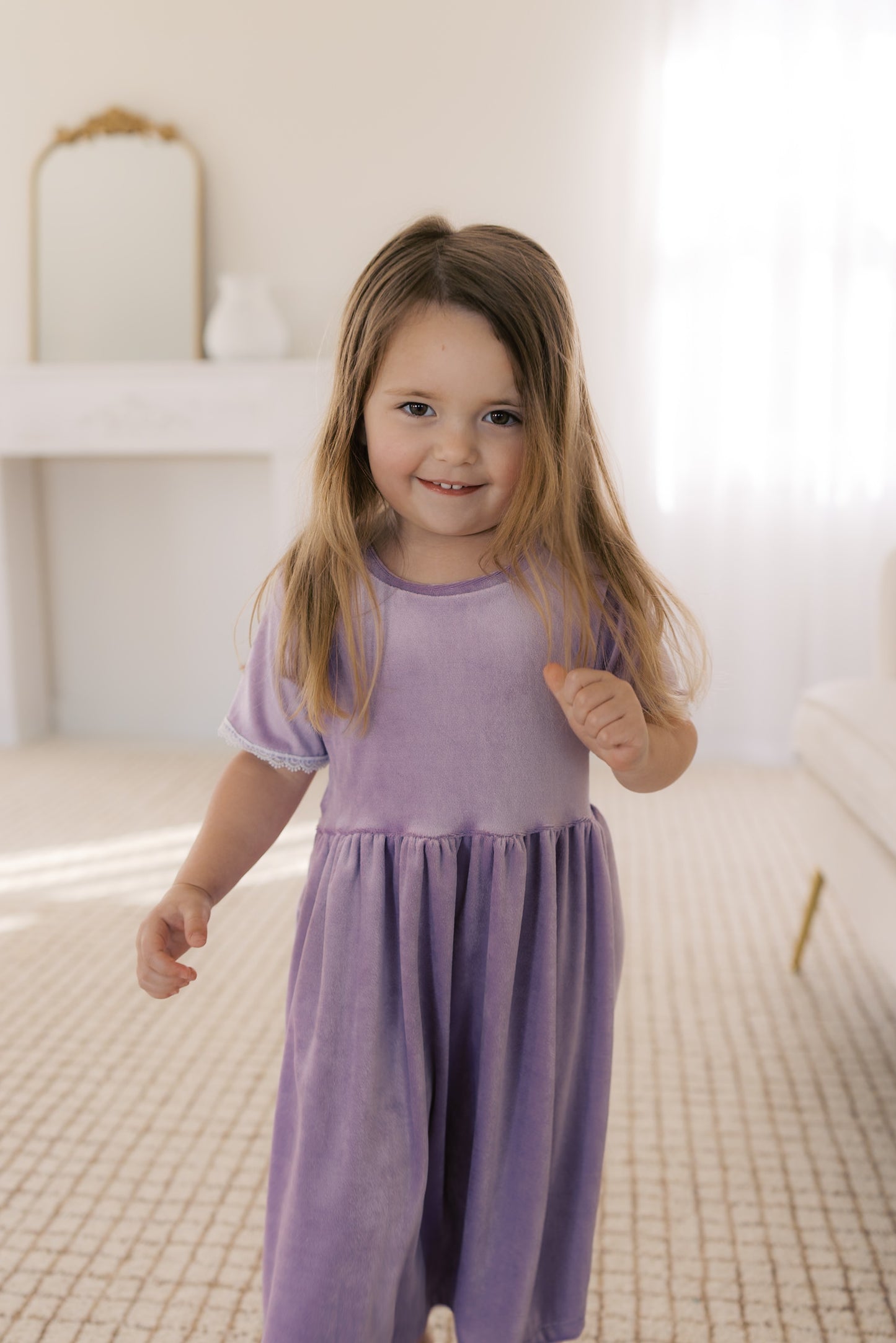 Lavender Velvet Dress