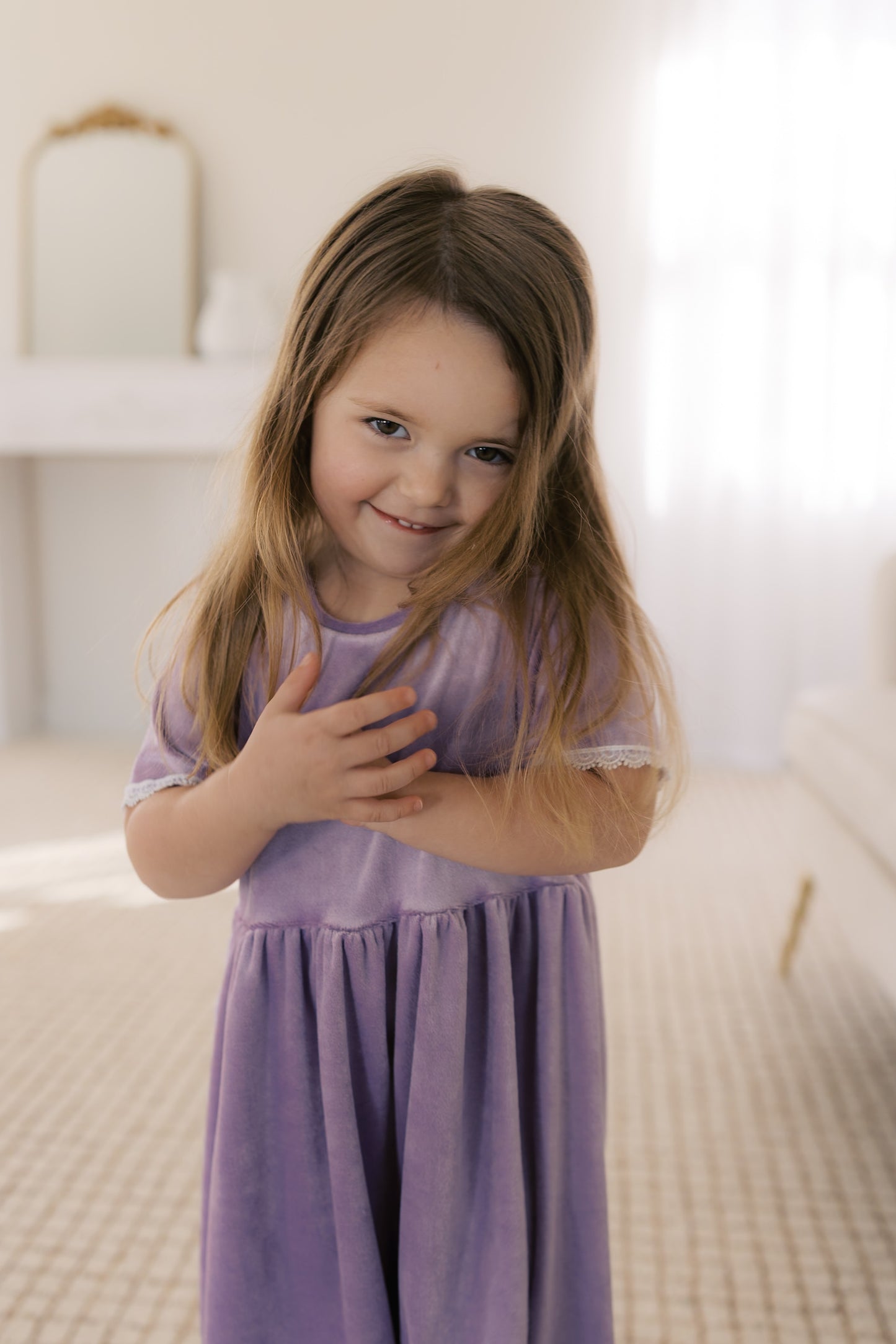 Lavender Velvet Dress