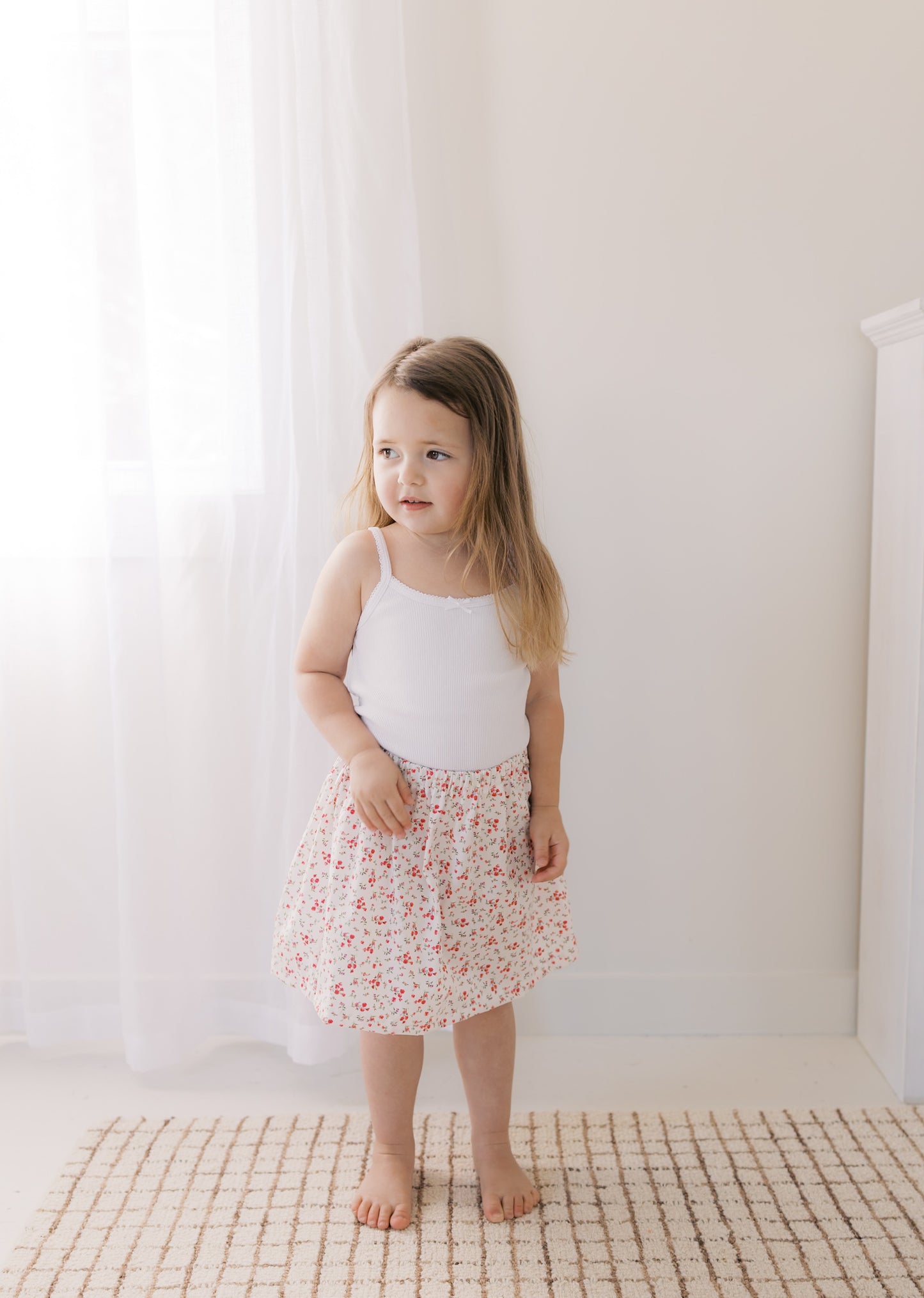 Pink Floral Skirt