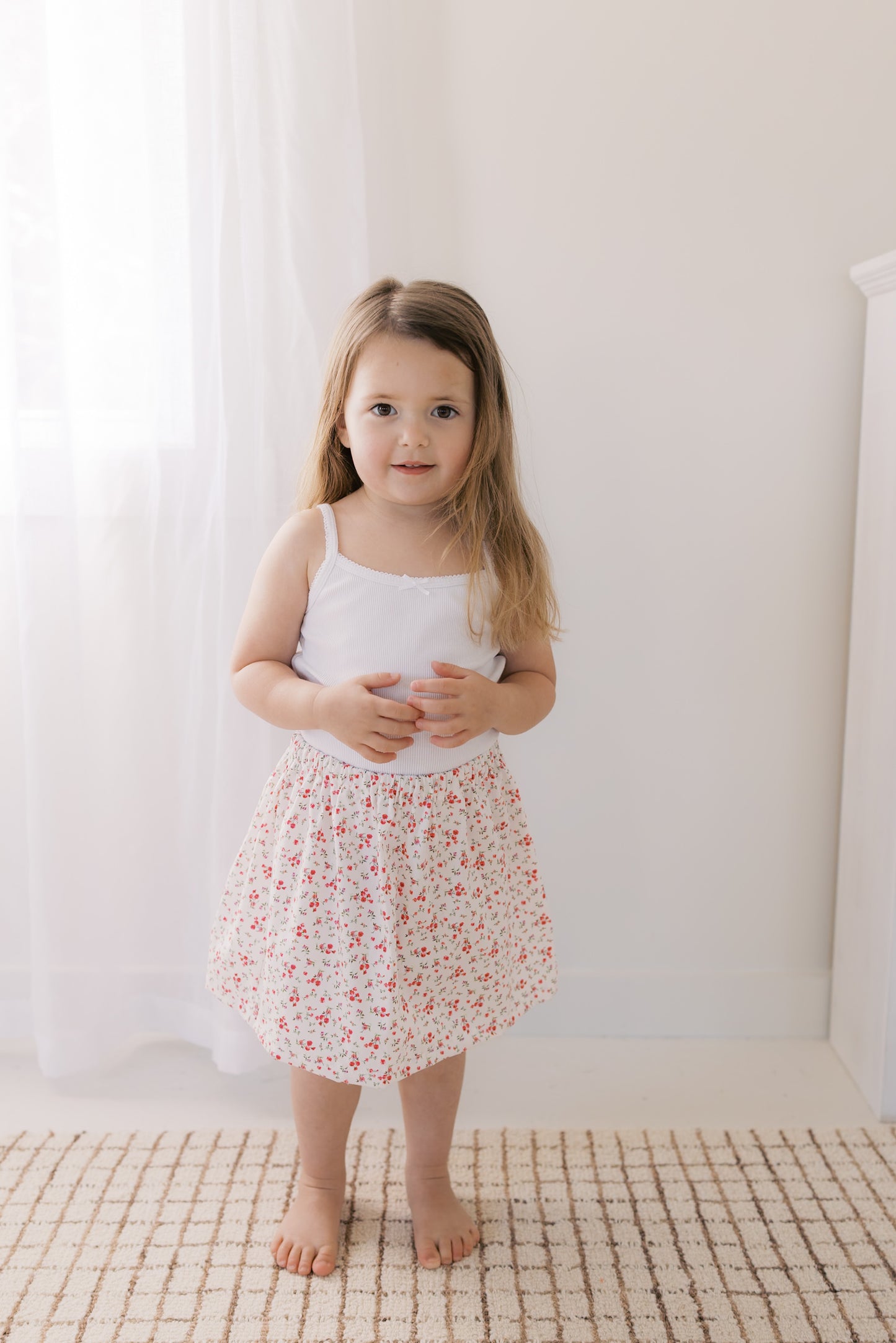Pink Floral Skirt