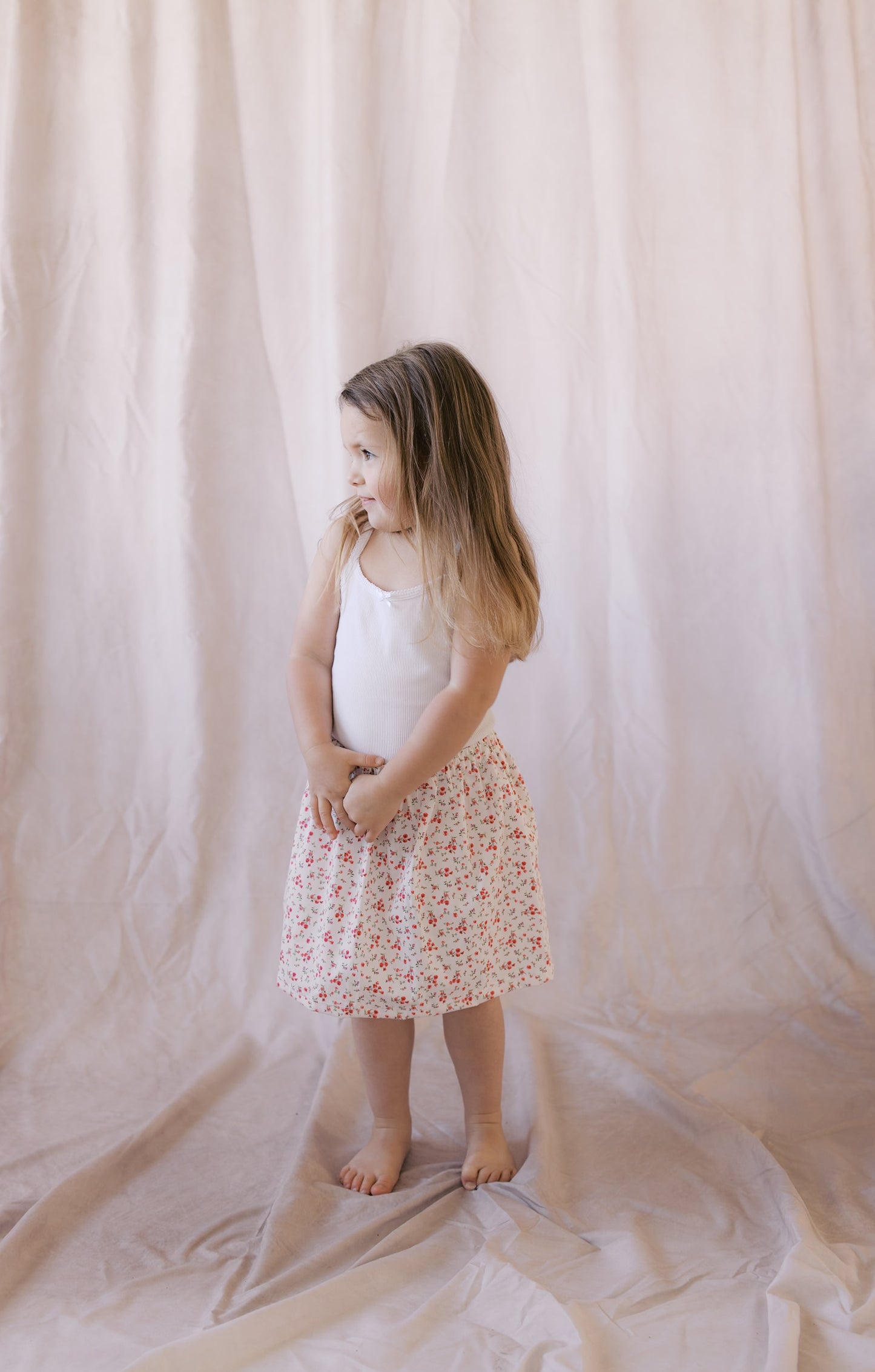 Pink Floral Skirt