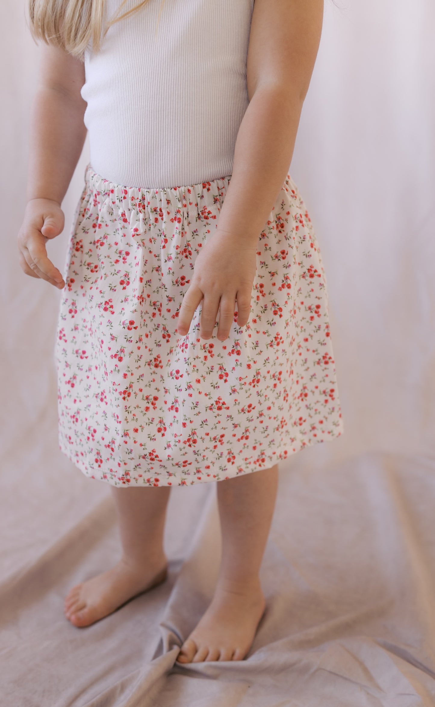 Pink Floral Skirt