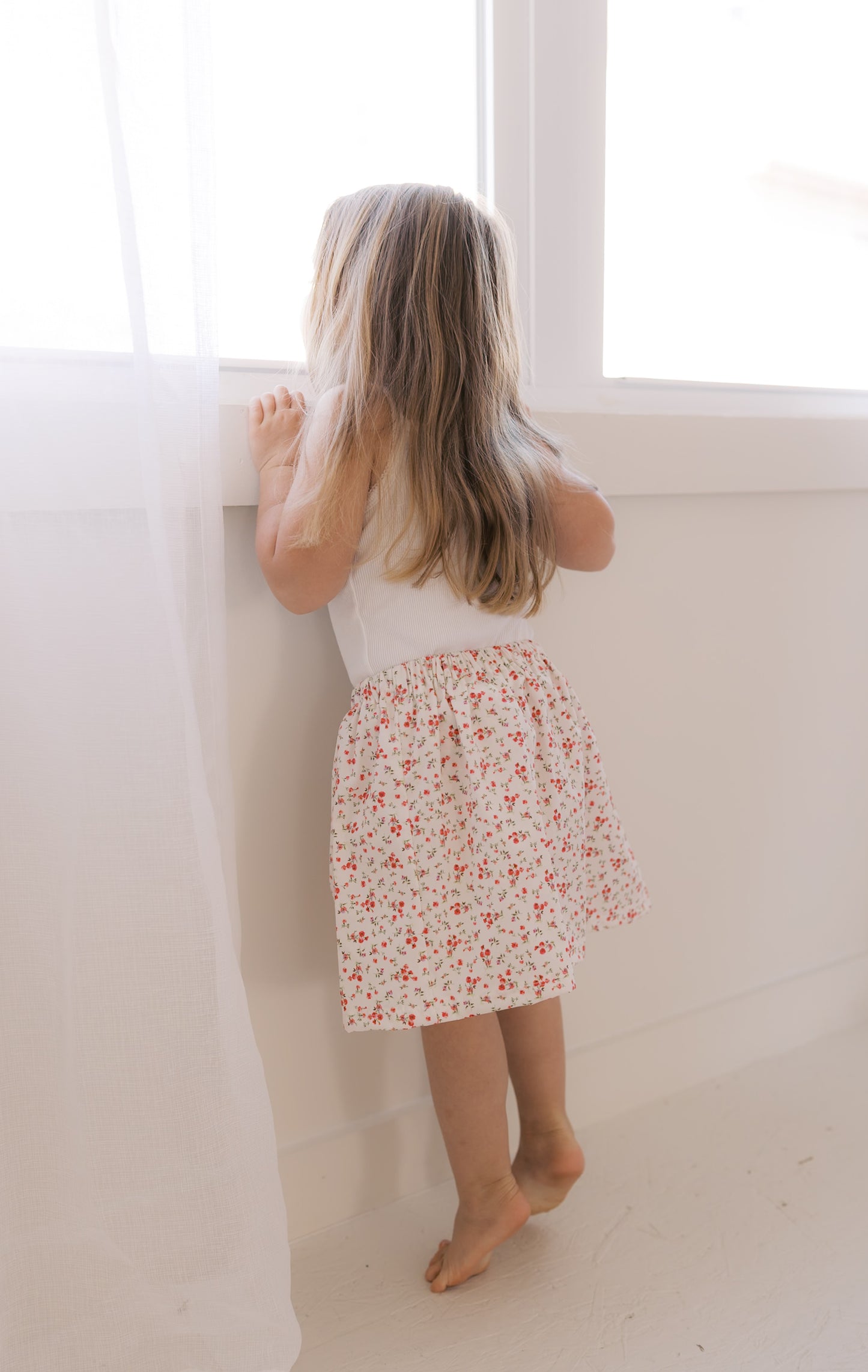 Pink Floral Skirt