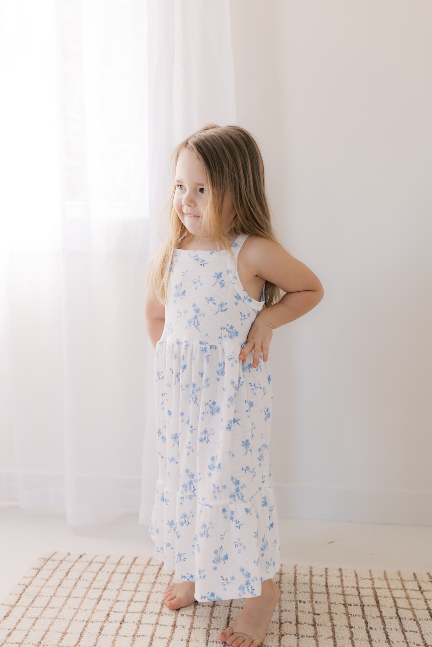 Cornflower Blue Floral Dress