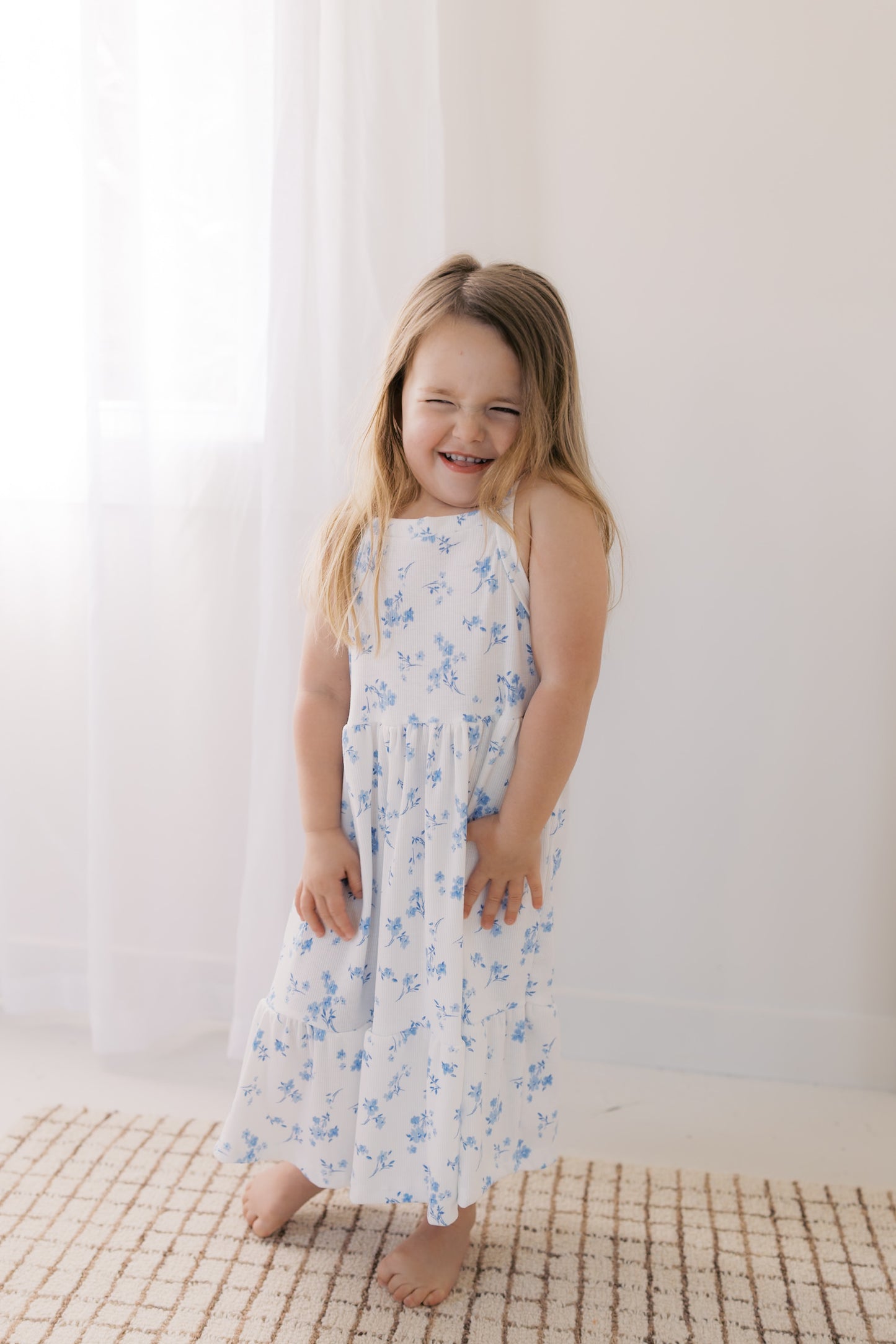 Cornflower Blue Floral Dress