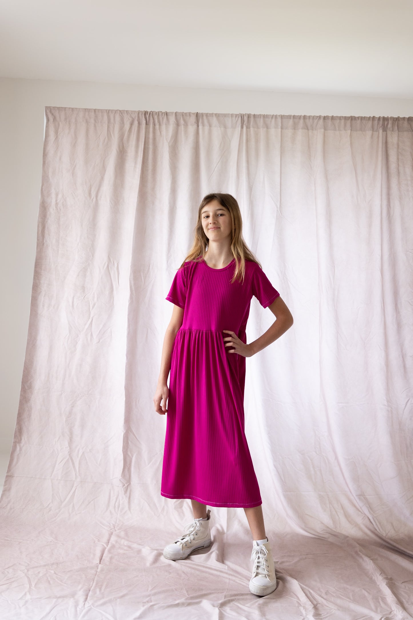 Rib Knit Midi Dress (3 color options)