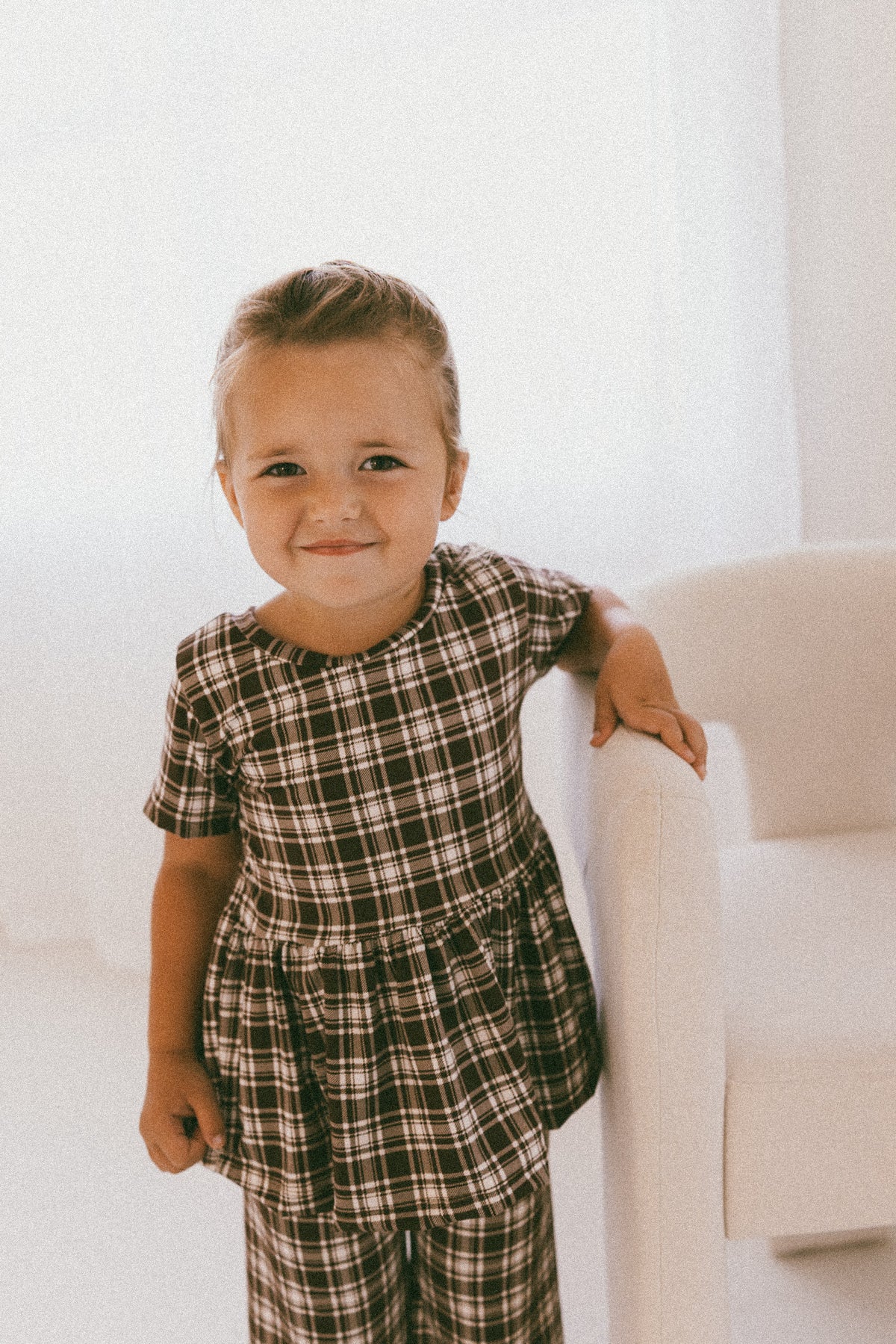 Autumn Plaid Peplum Top
