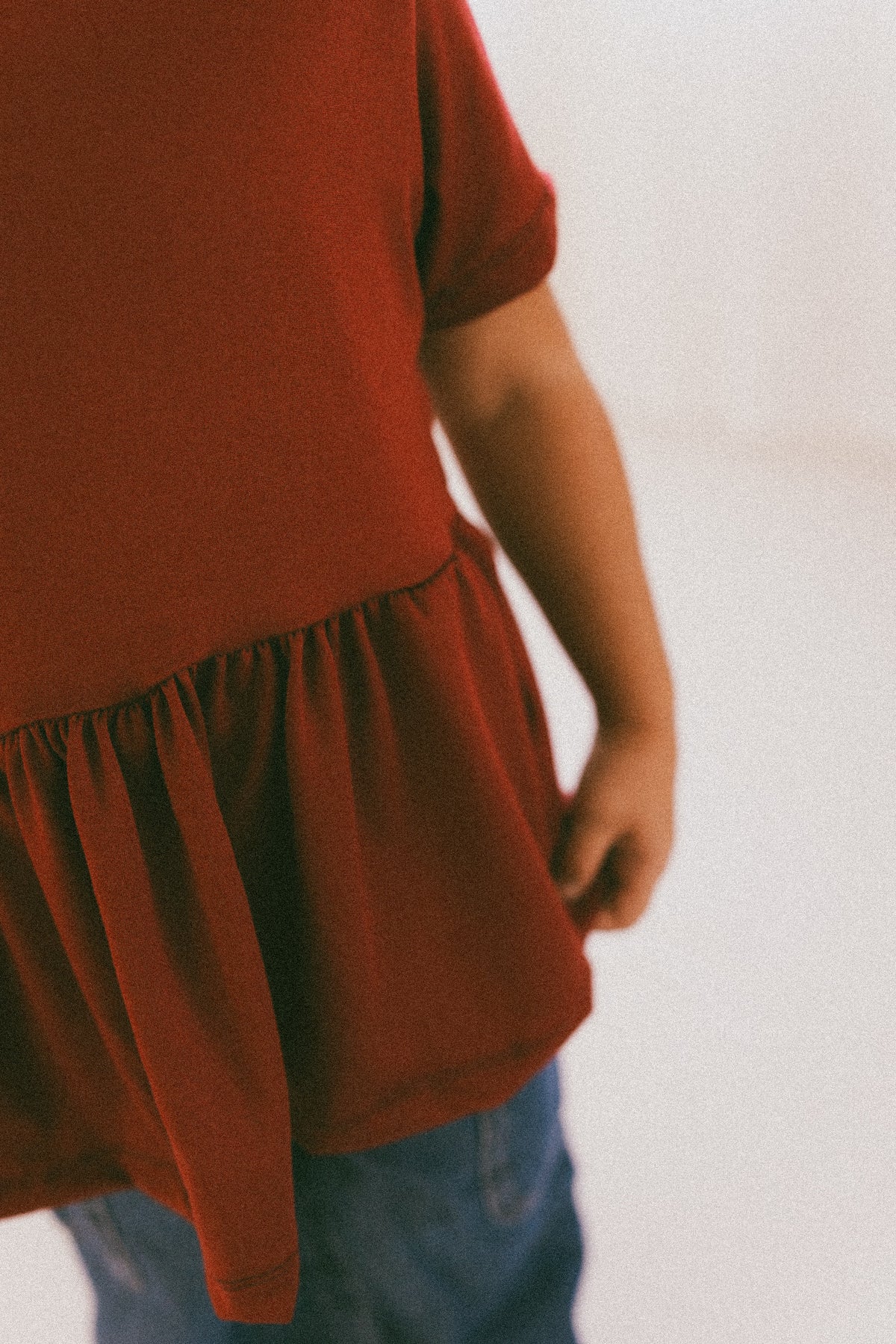 Merlot Peplum Top