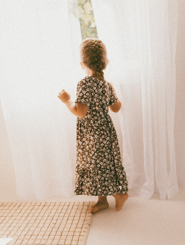 Brown Floral Dress
