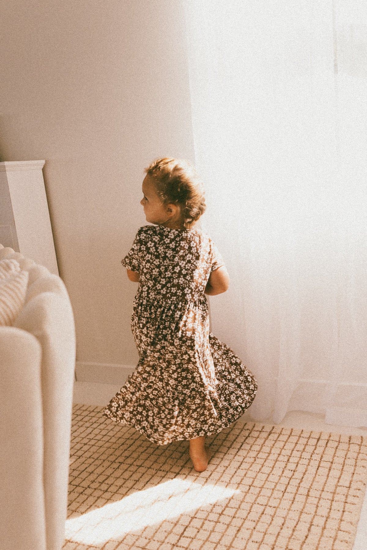 Brown Floral Dress
