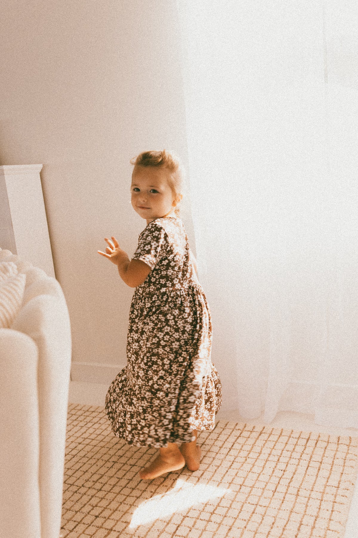 Brown Floral Dress