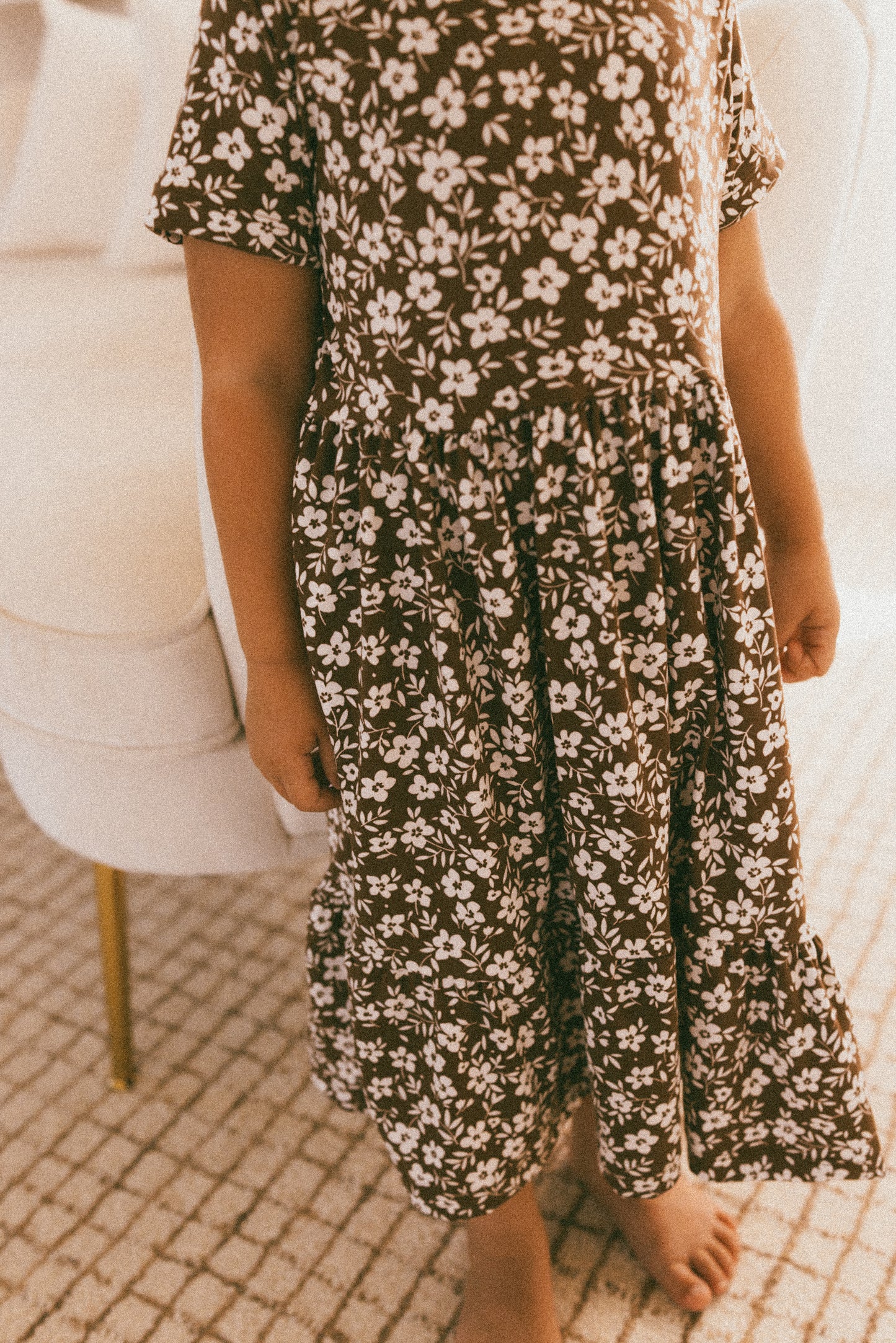 Brown Floral Dress