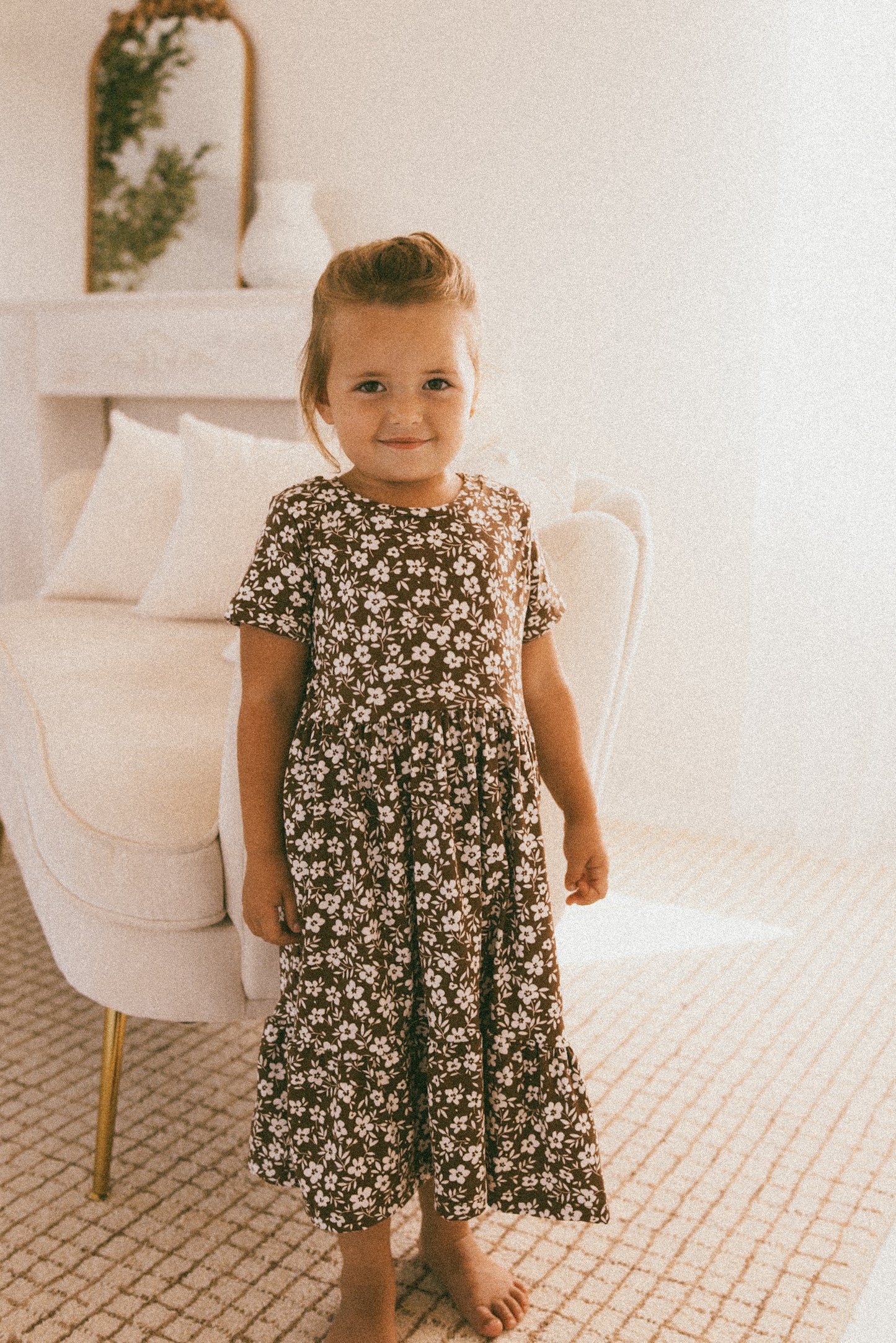 Brown Floral Dress