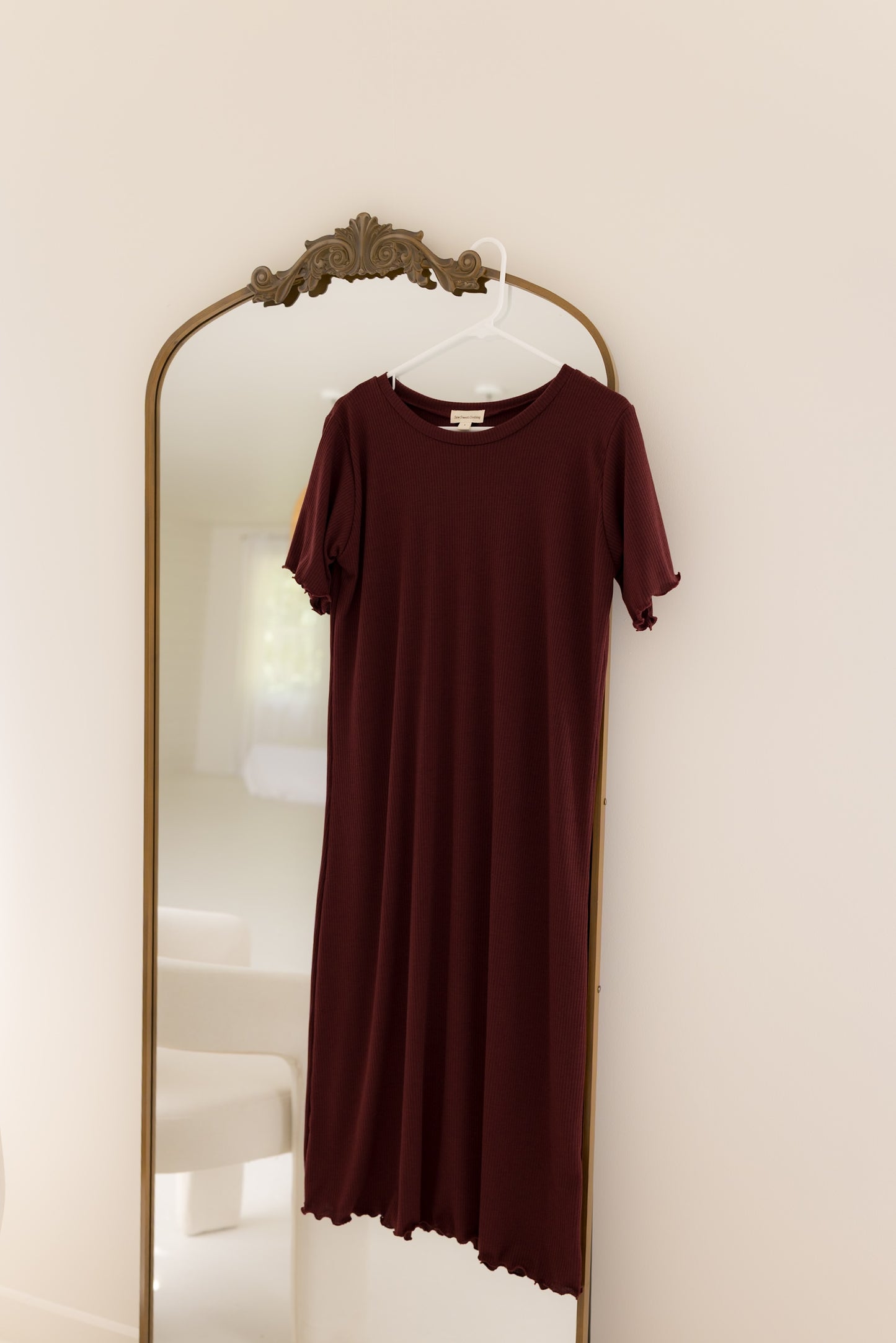 The Everyday Dress - Burgundy Rib