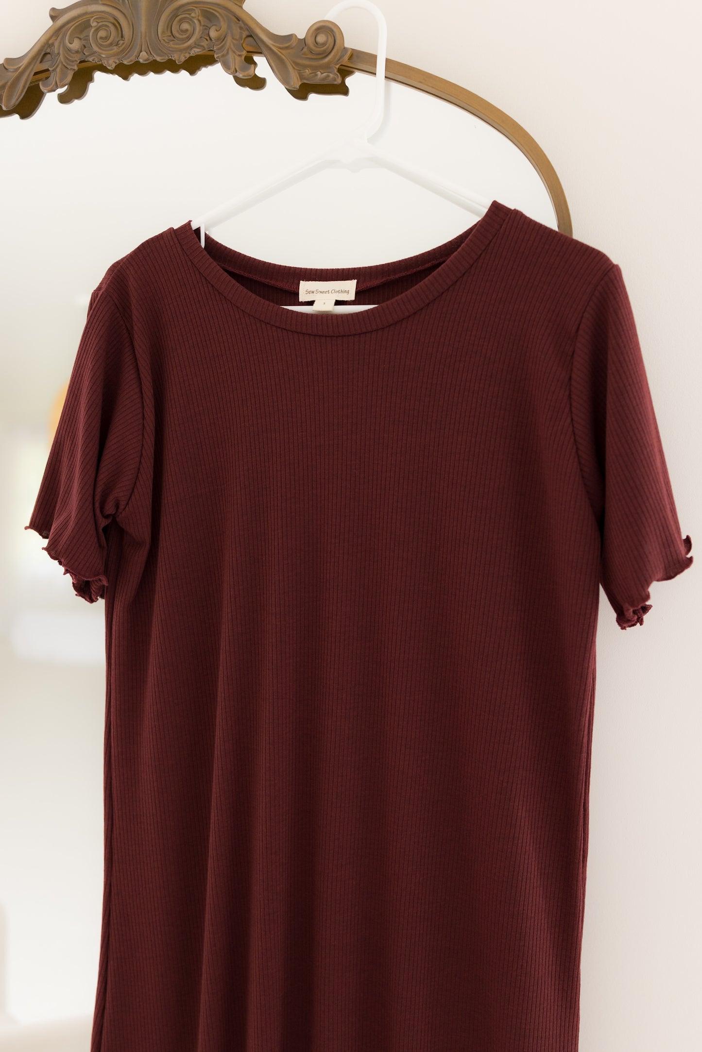 The Everyday Dress - Burgundy Rib