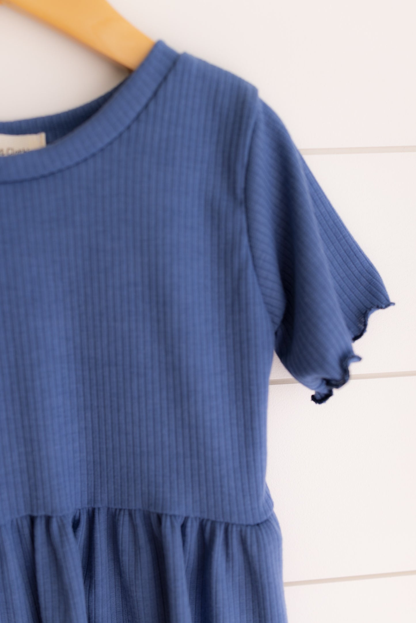 Rib Peplum Top  -2 colors