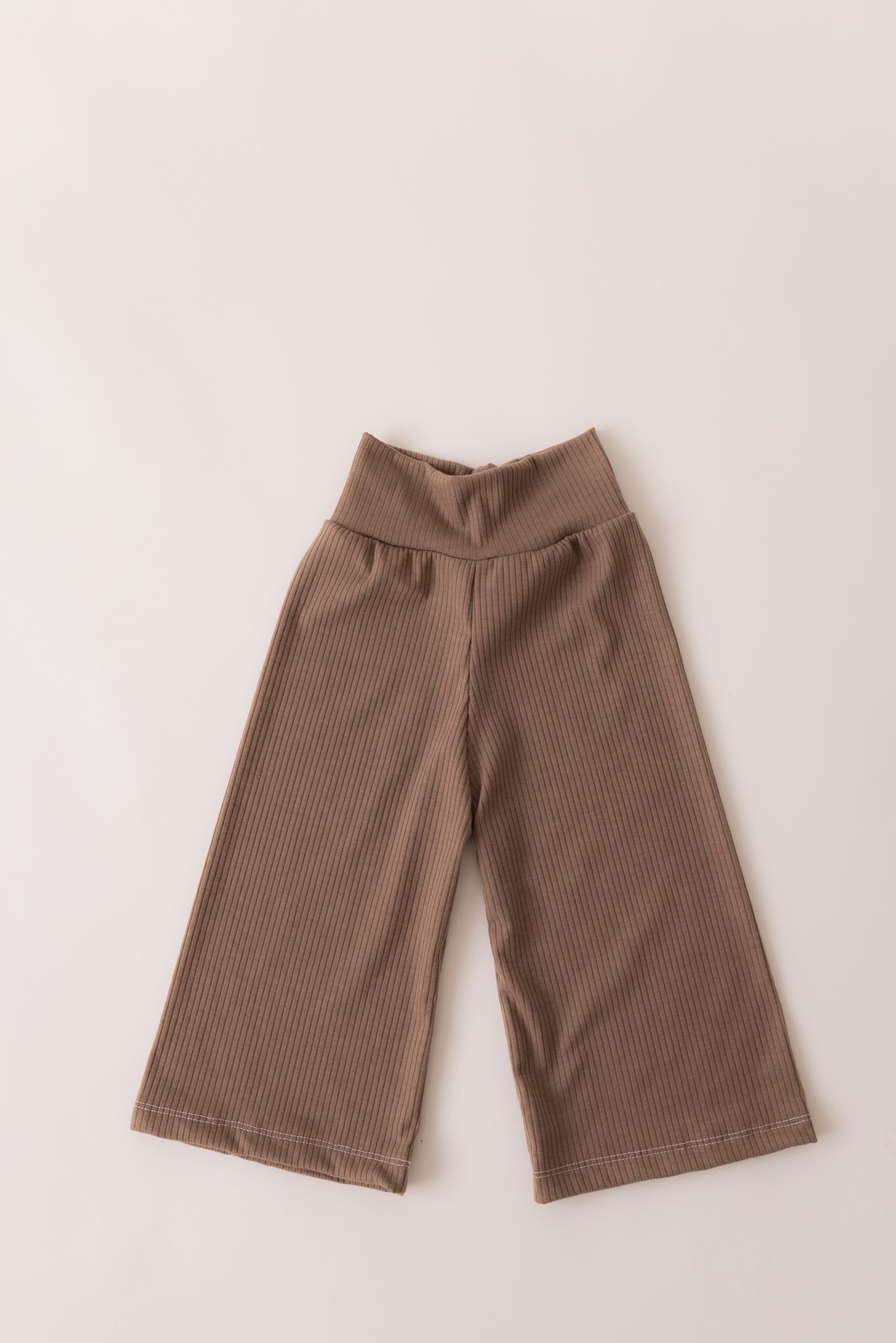 Latte Rib Wide Leg Pants