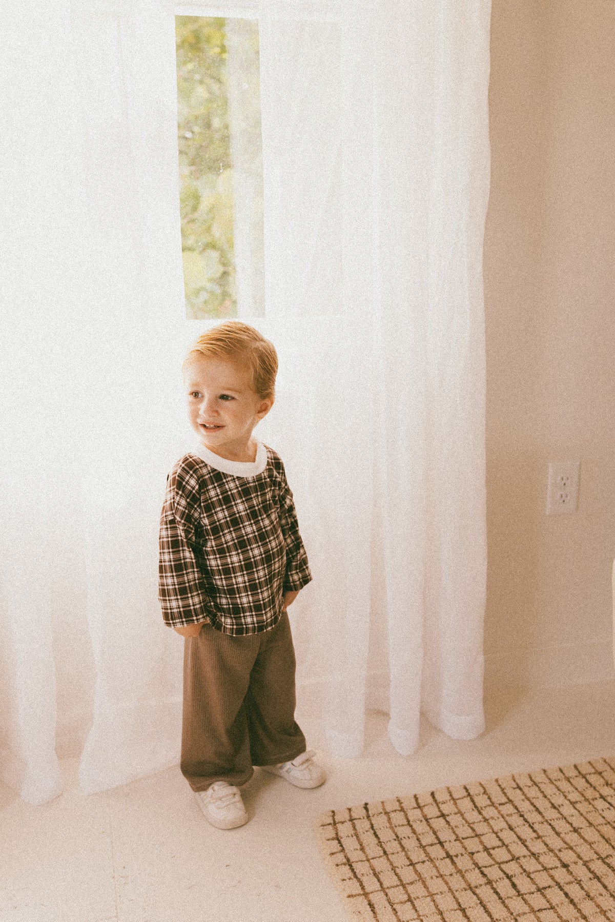 Latte Rib Wide Leg Pants