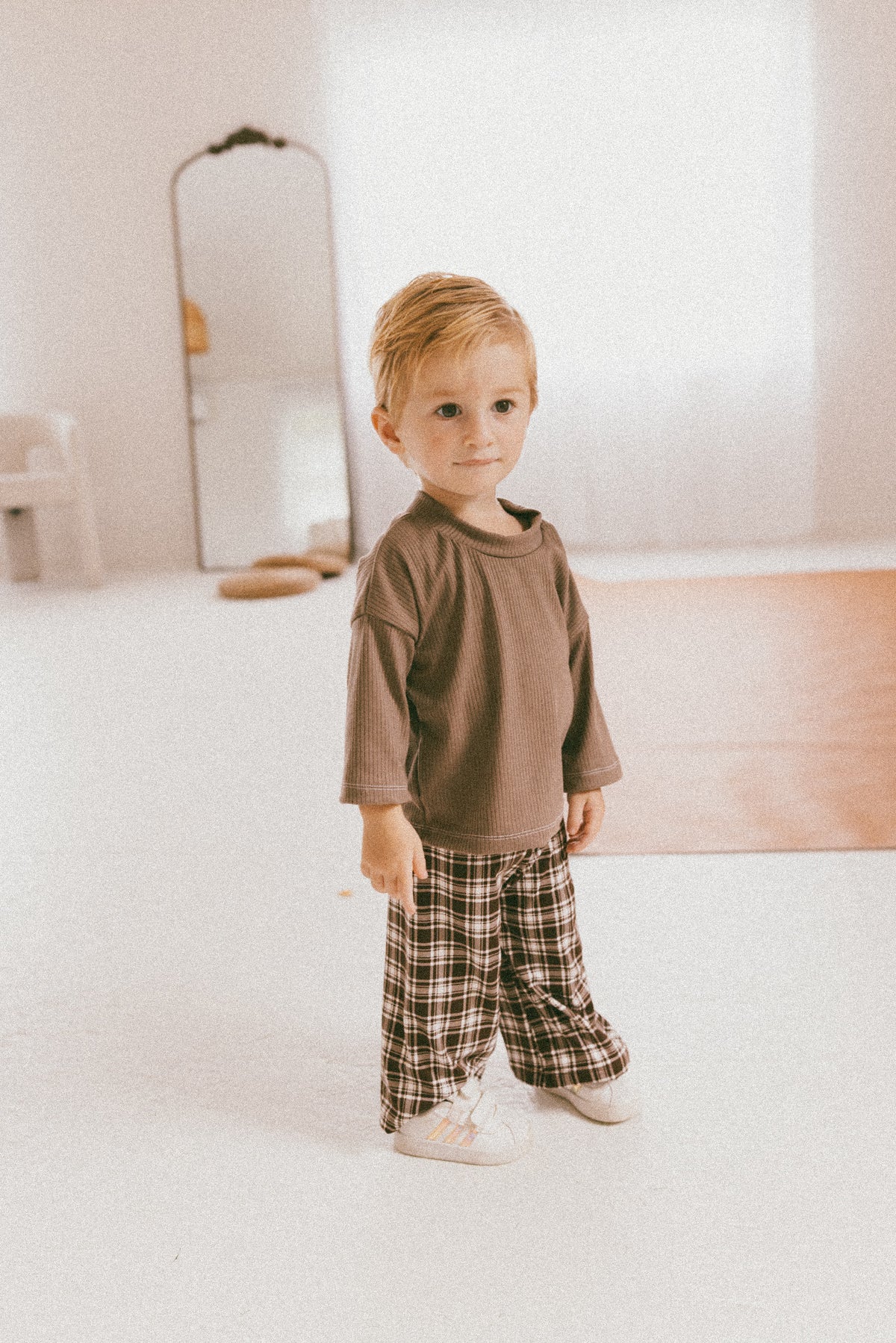 Autumn Plaid Wide Leg Pants