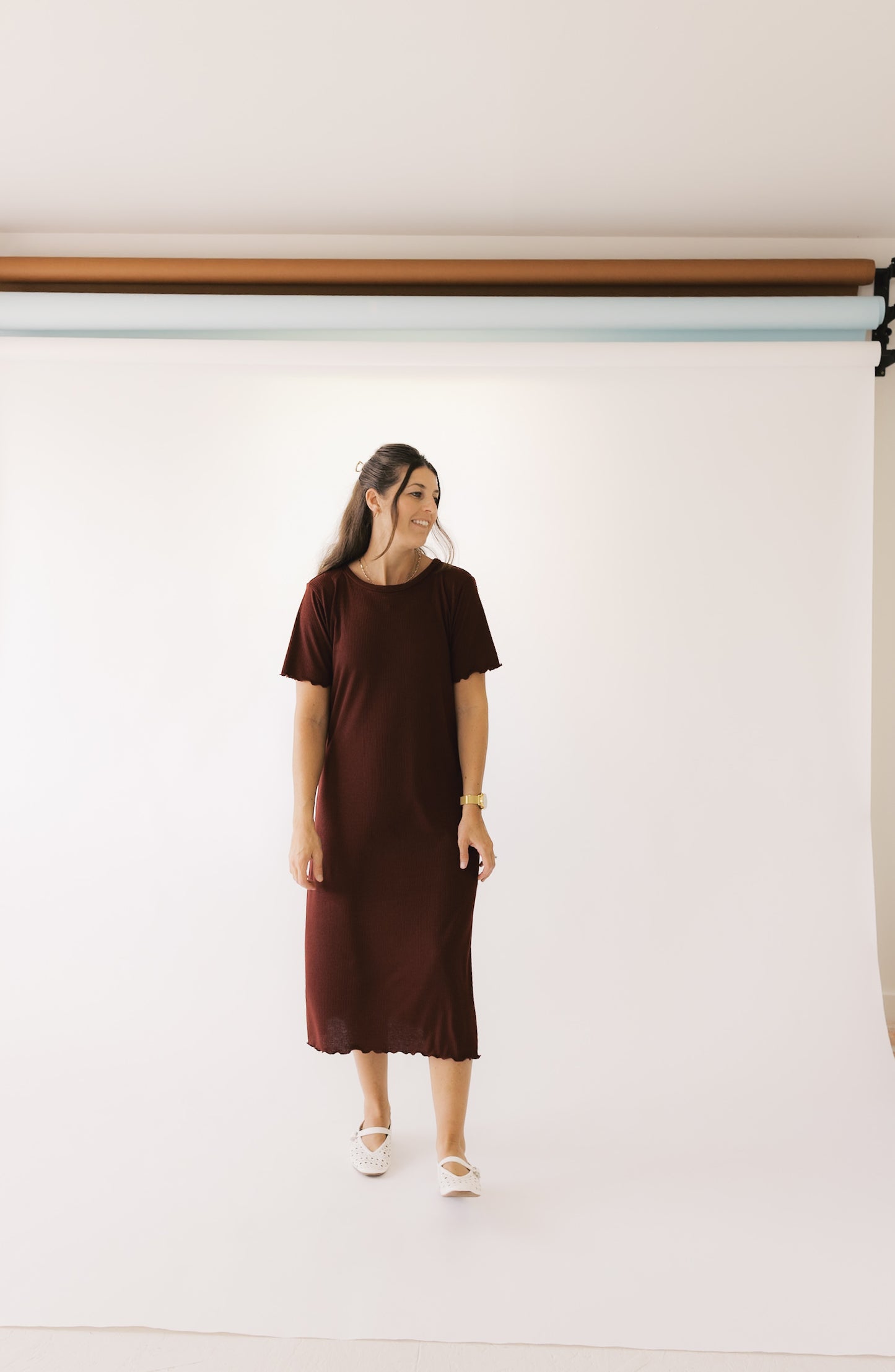 The Everyday Dress - Burgundy Rib