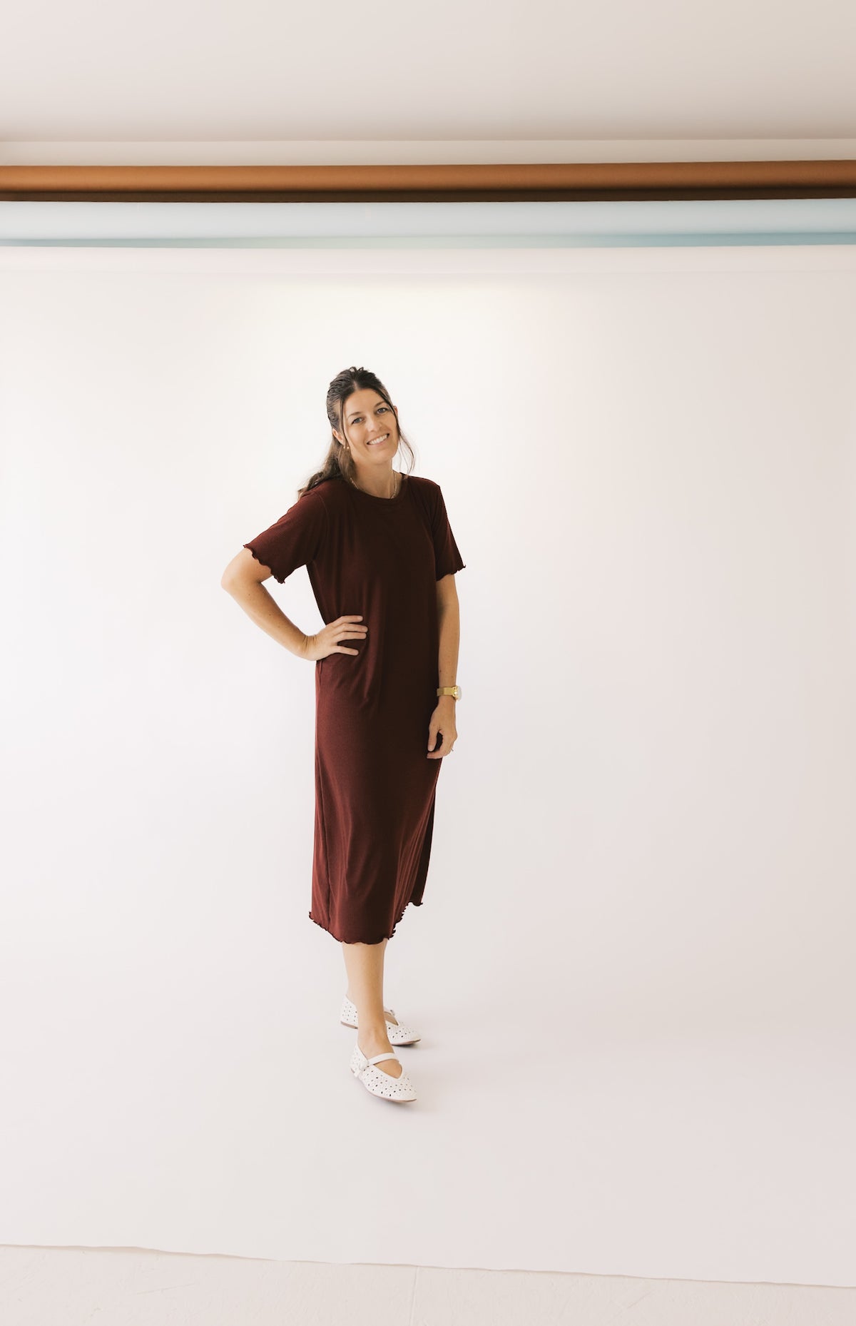 The Everyday Dress - Burgundy Rib