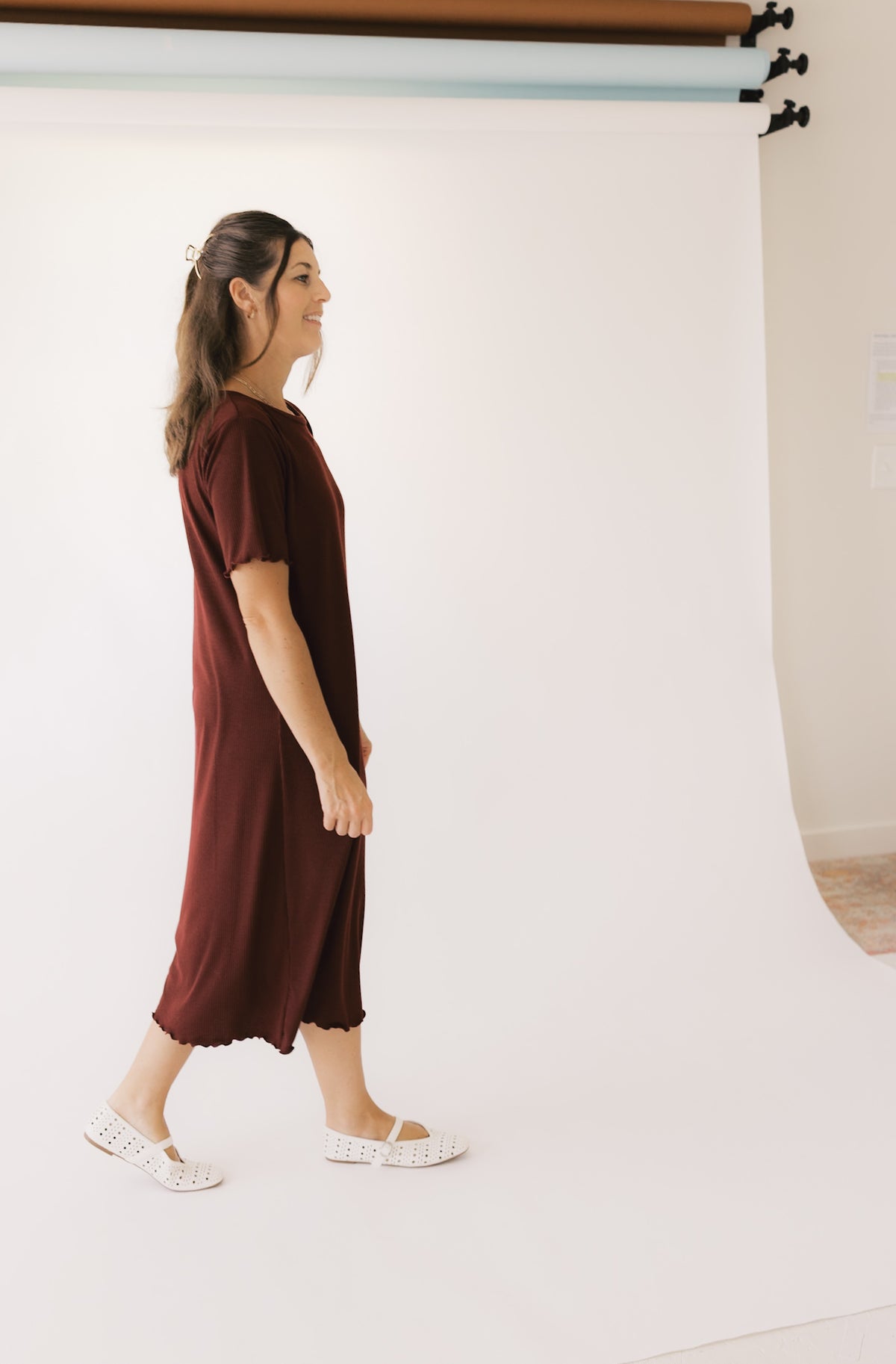 The Everyday Dress - Burgundy Rib