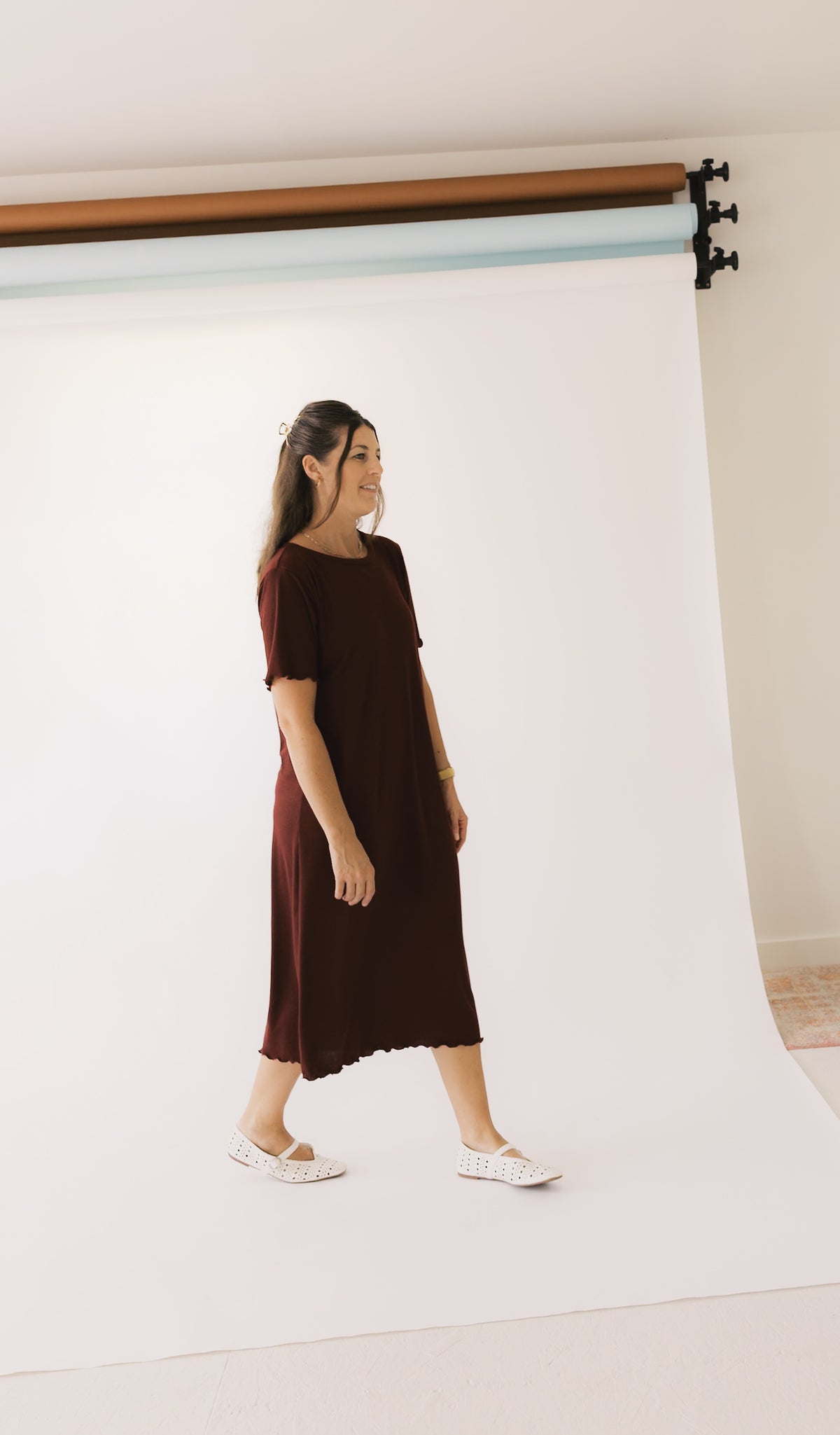 The Everyday Dress - Burgundy Rib