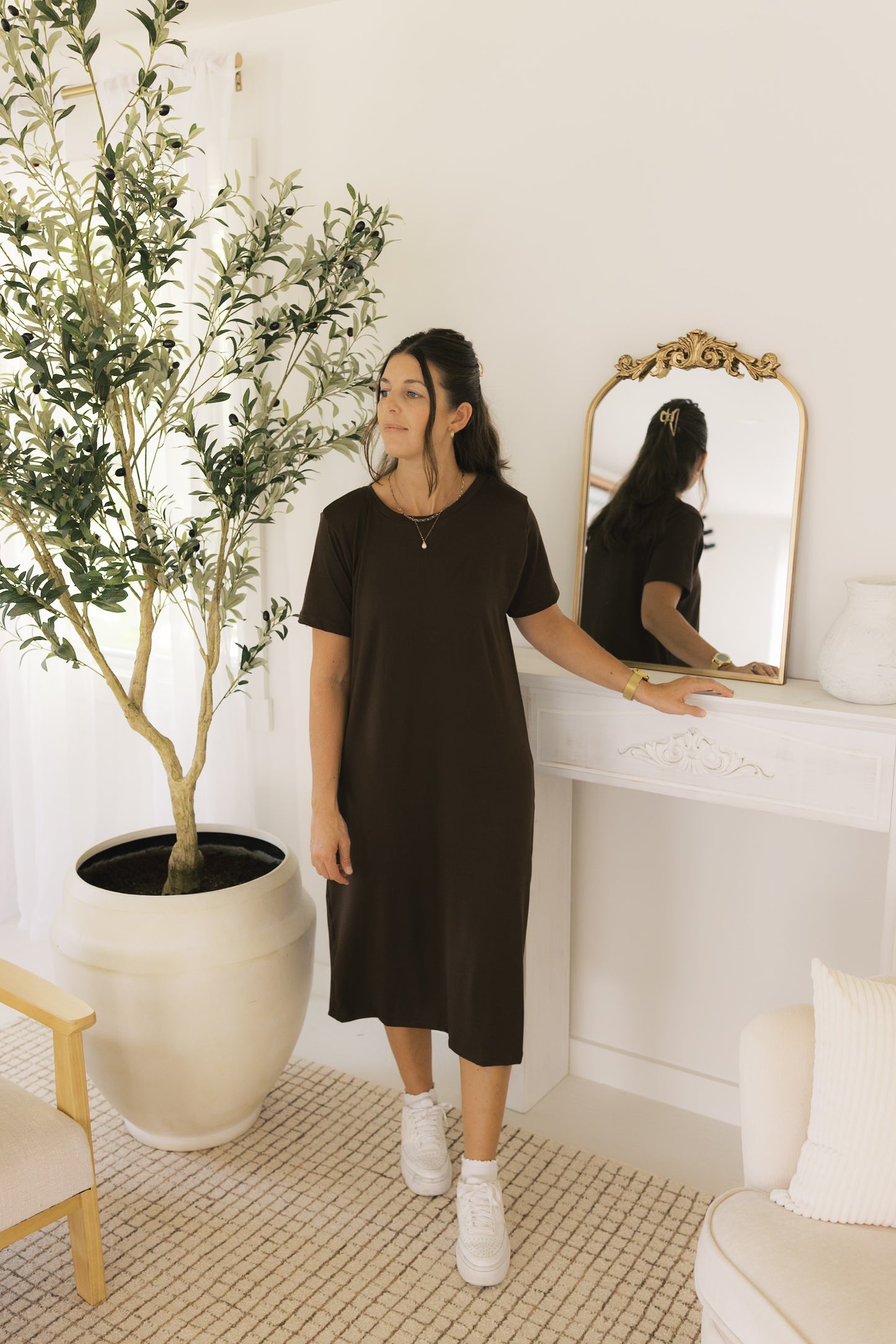 The Everyday Dress  -Chocolate Brown