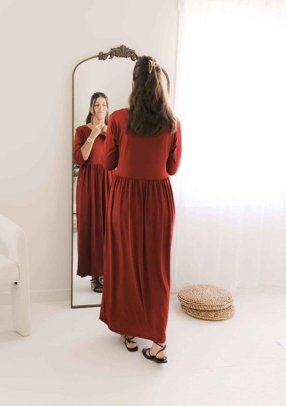 The Claire Dress - Merlot
