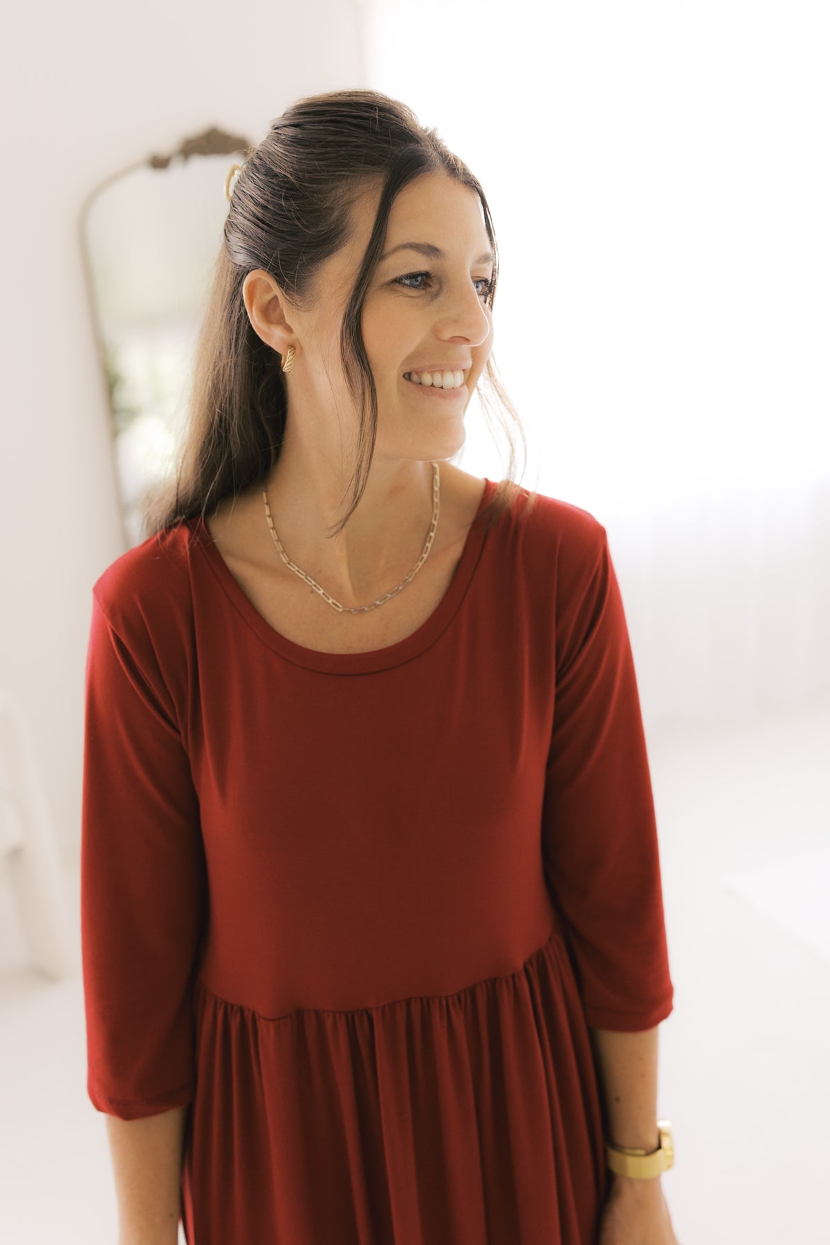 The Claire Dress - Merlot