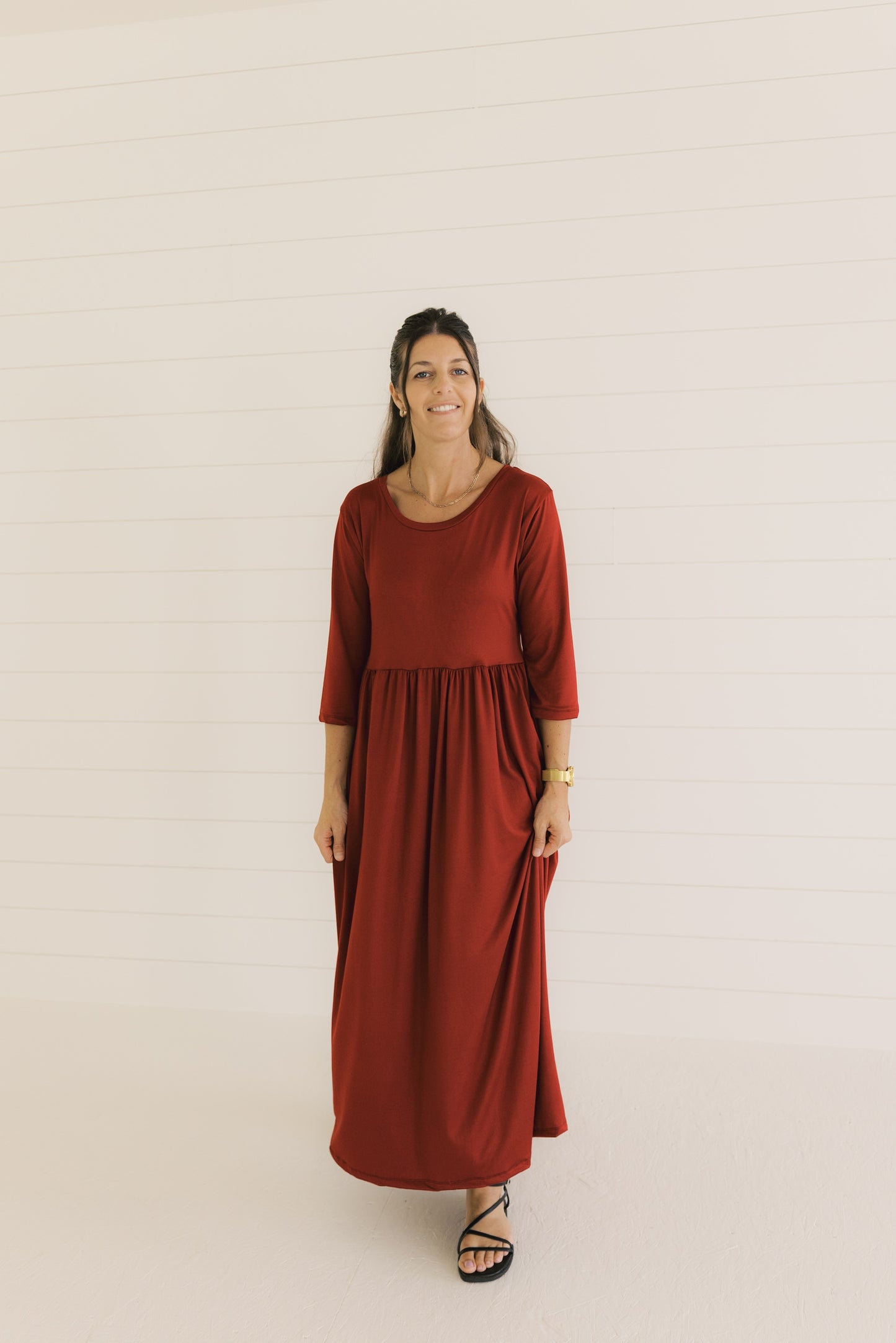The Claire Dress - Merlot