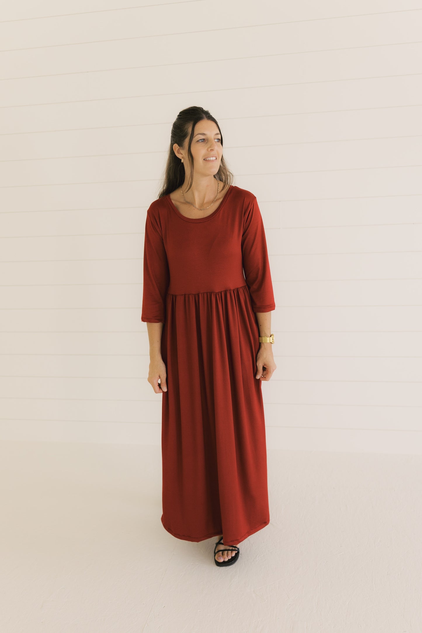 The Claire Dress - Merlot