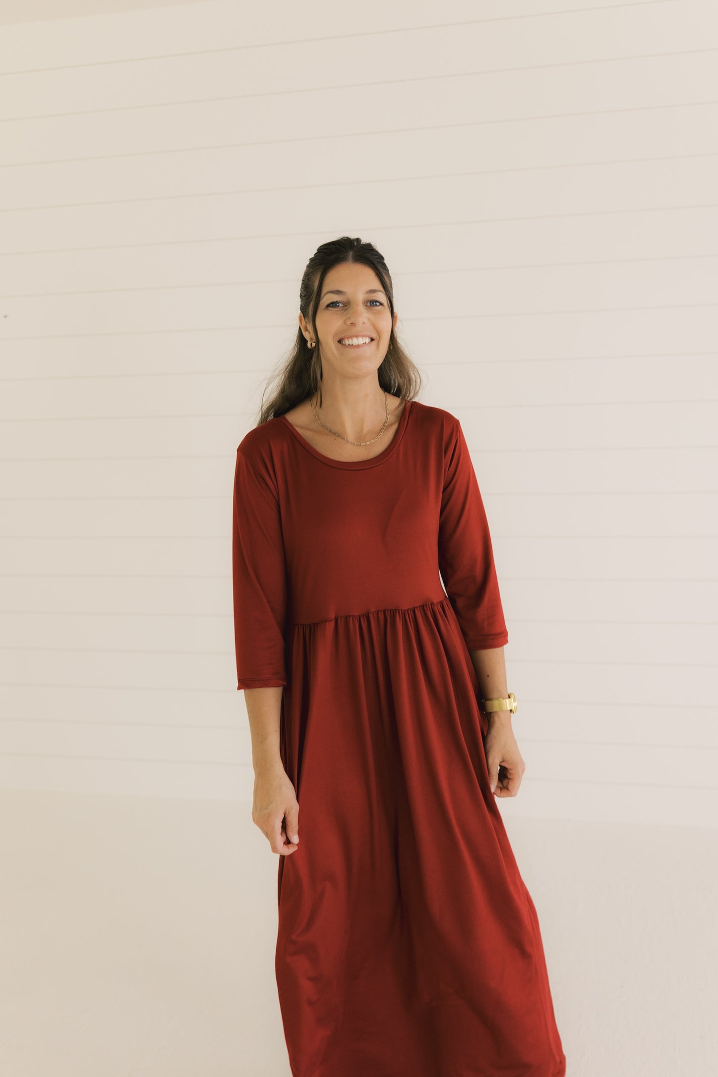 The Claire Dress - Merlot