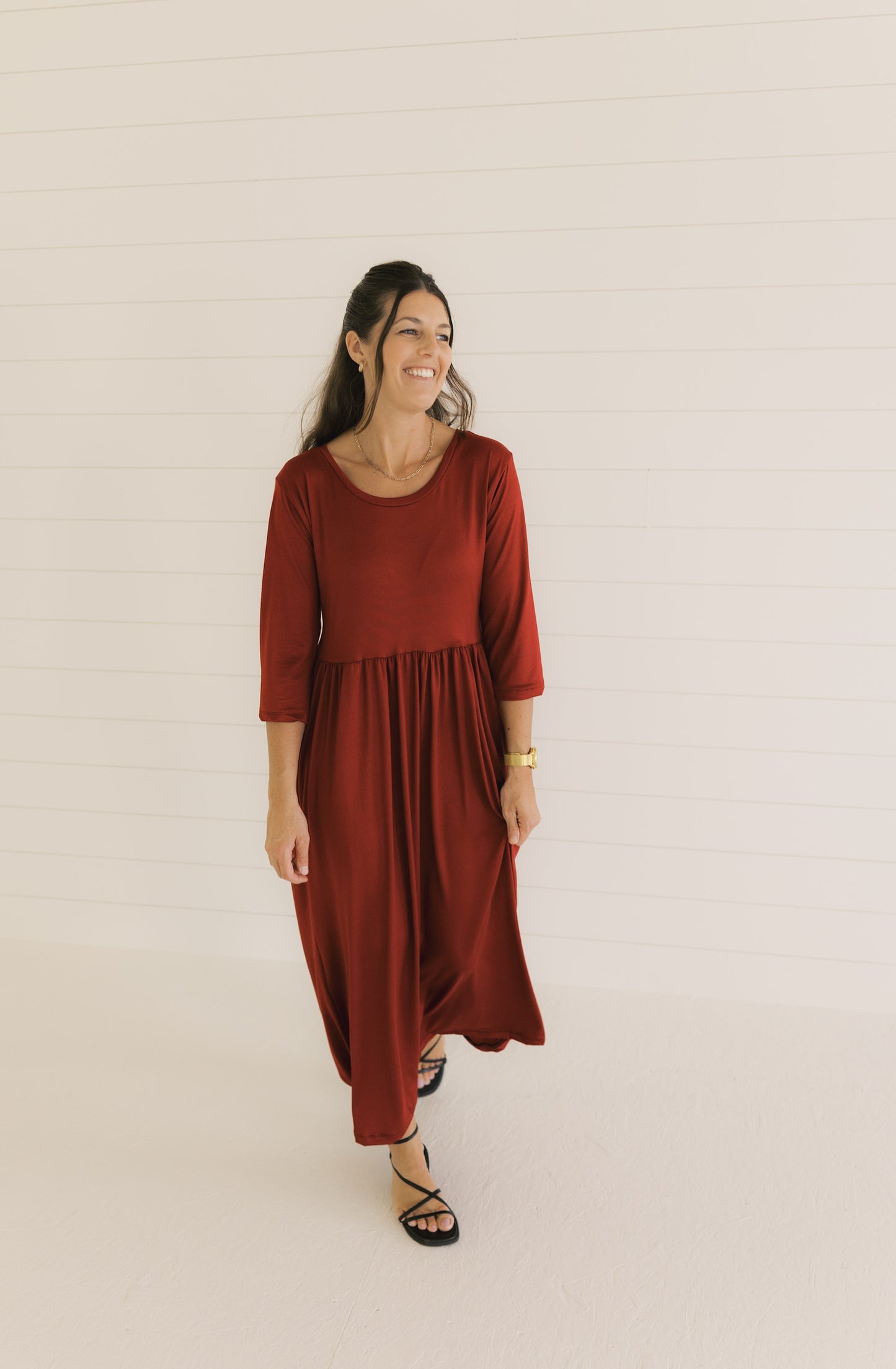 The Claire Dress - Merlot
