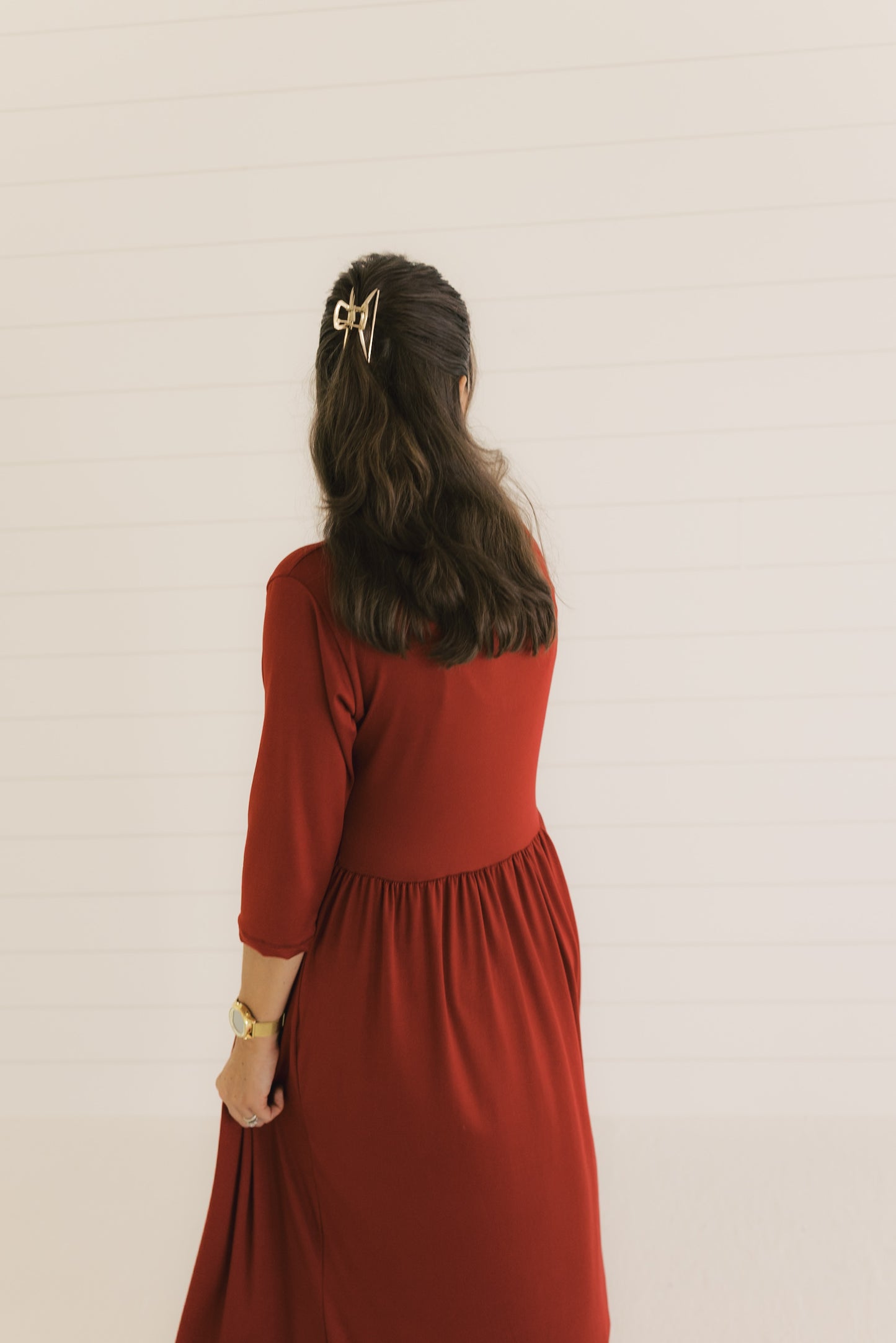 The Claire Dress - Merlot
