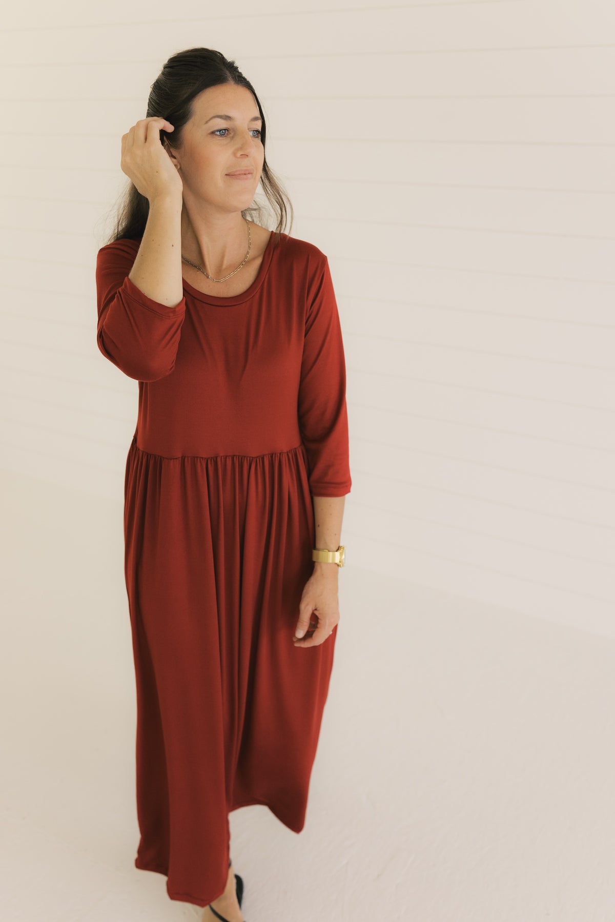The Claire Dress - Merlot
