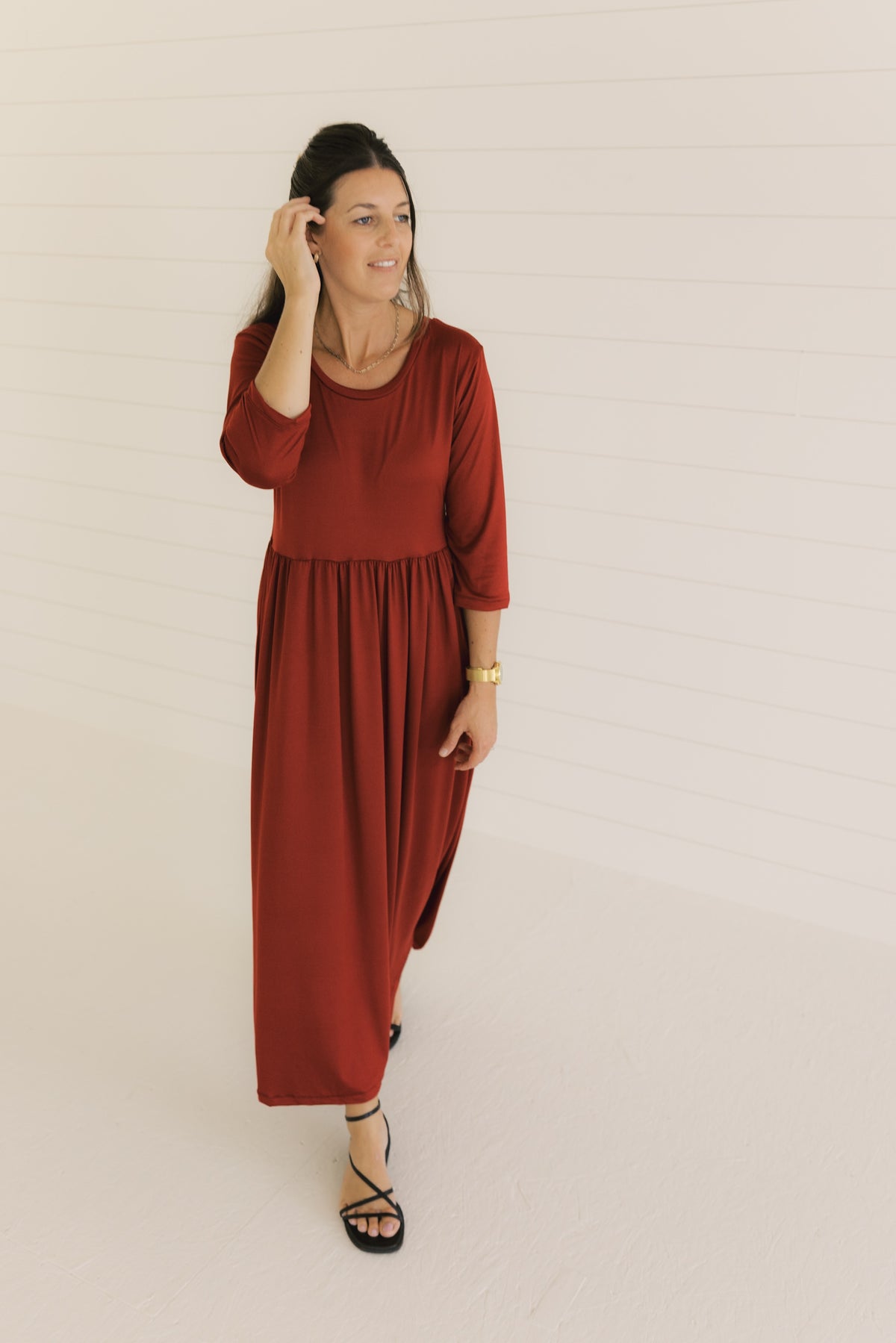 The Claire Dress - Merlot