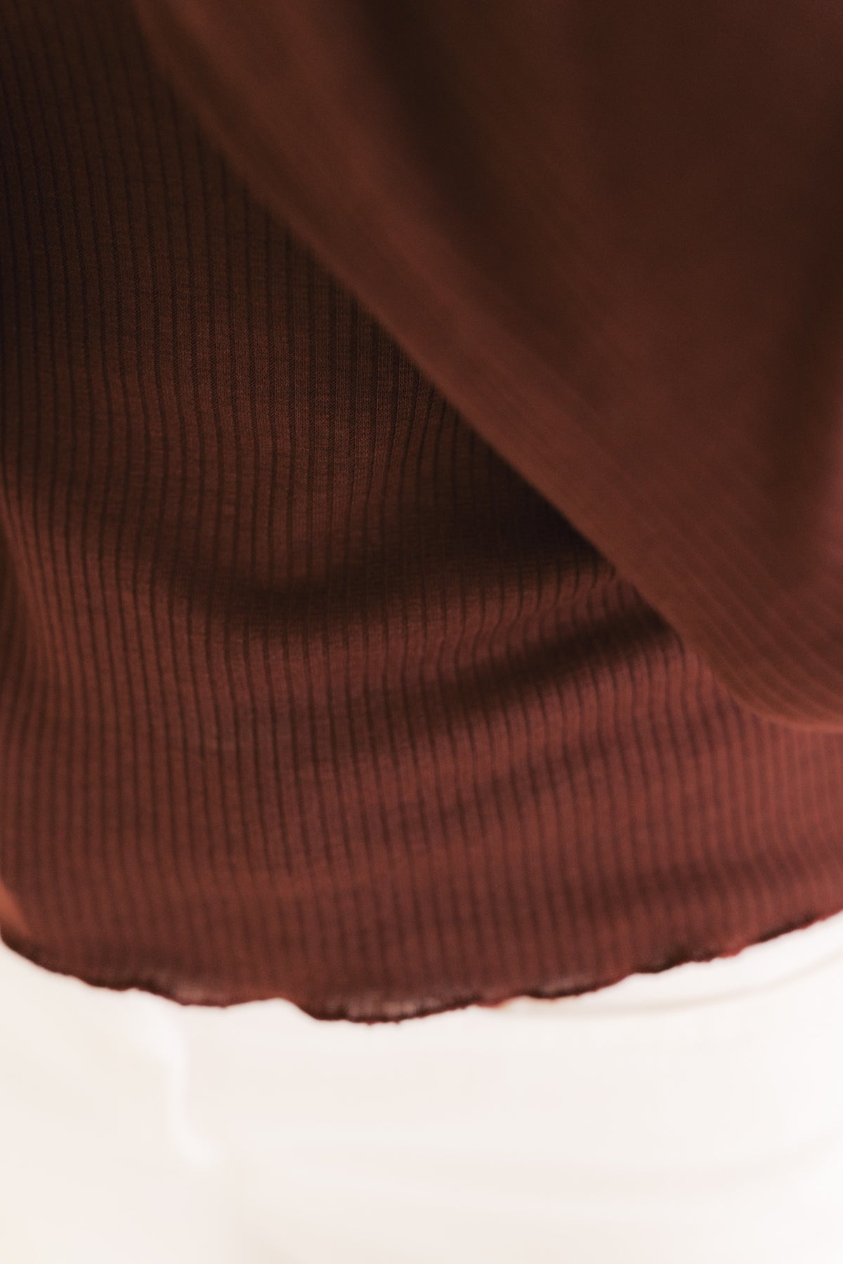 The Ruby Top  - Burgundy Rib