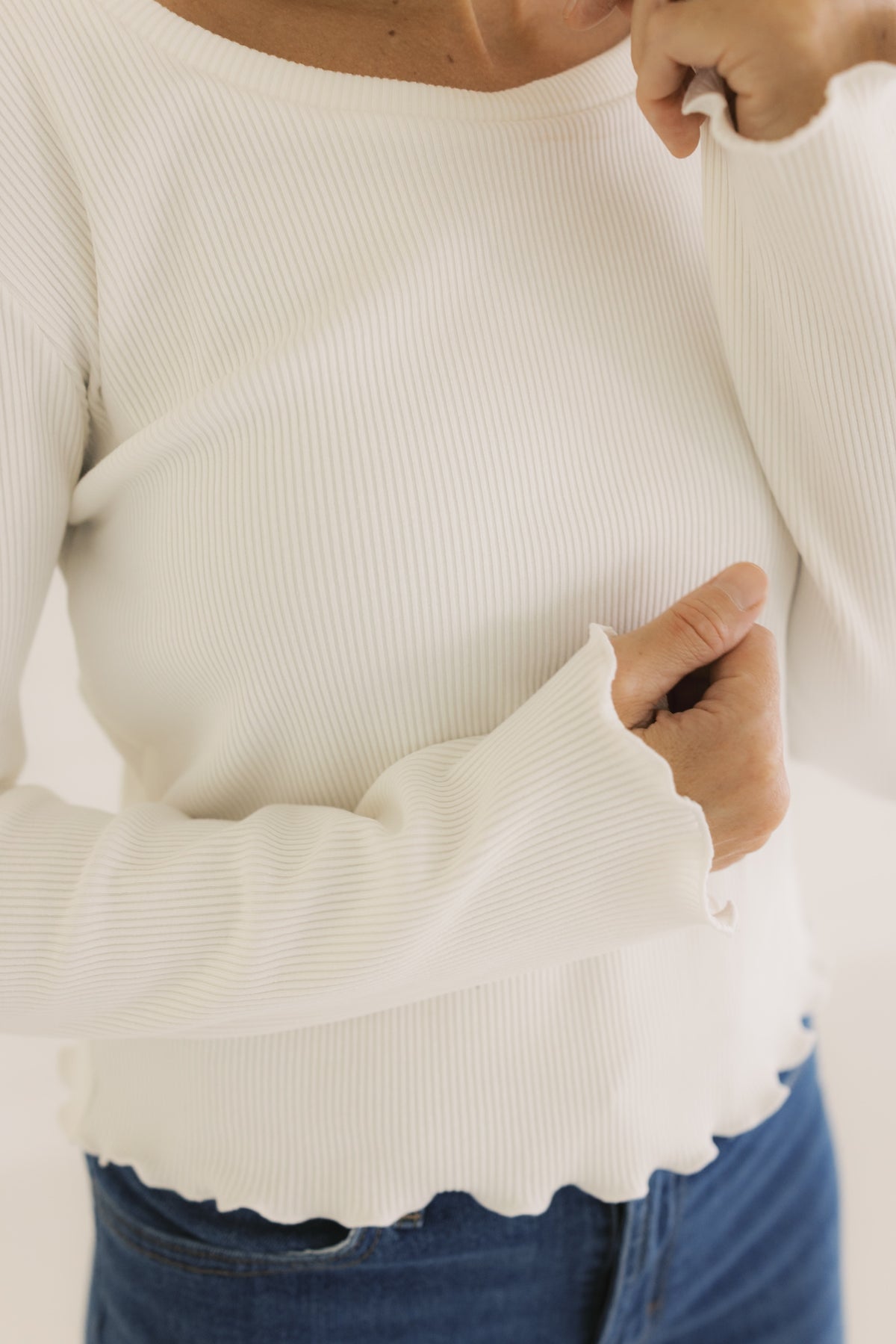 The Ruby Top  - Ivory Rib