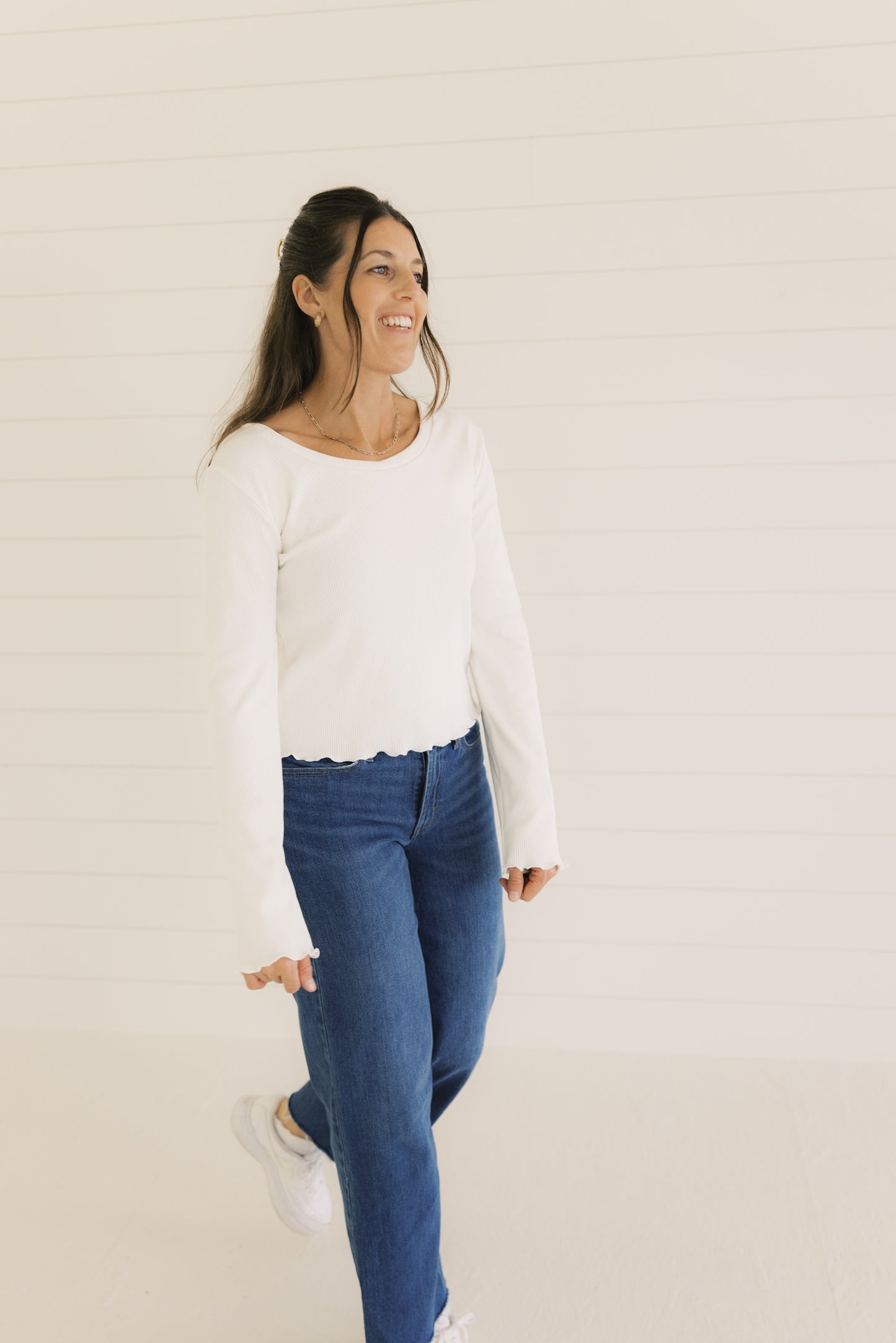 The Ruby Top  - Ivory Rib