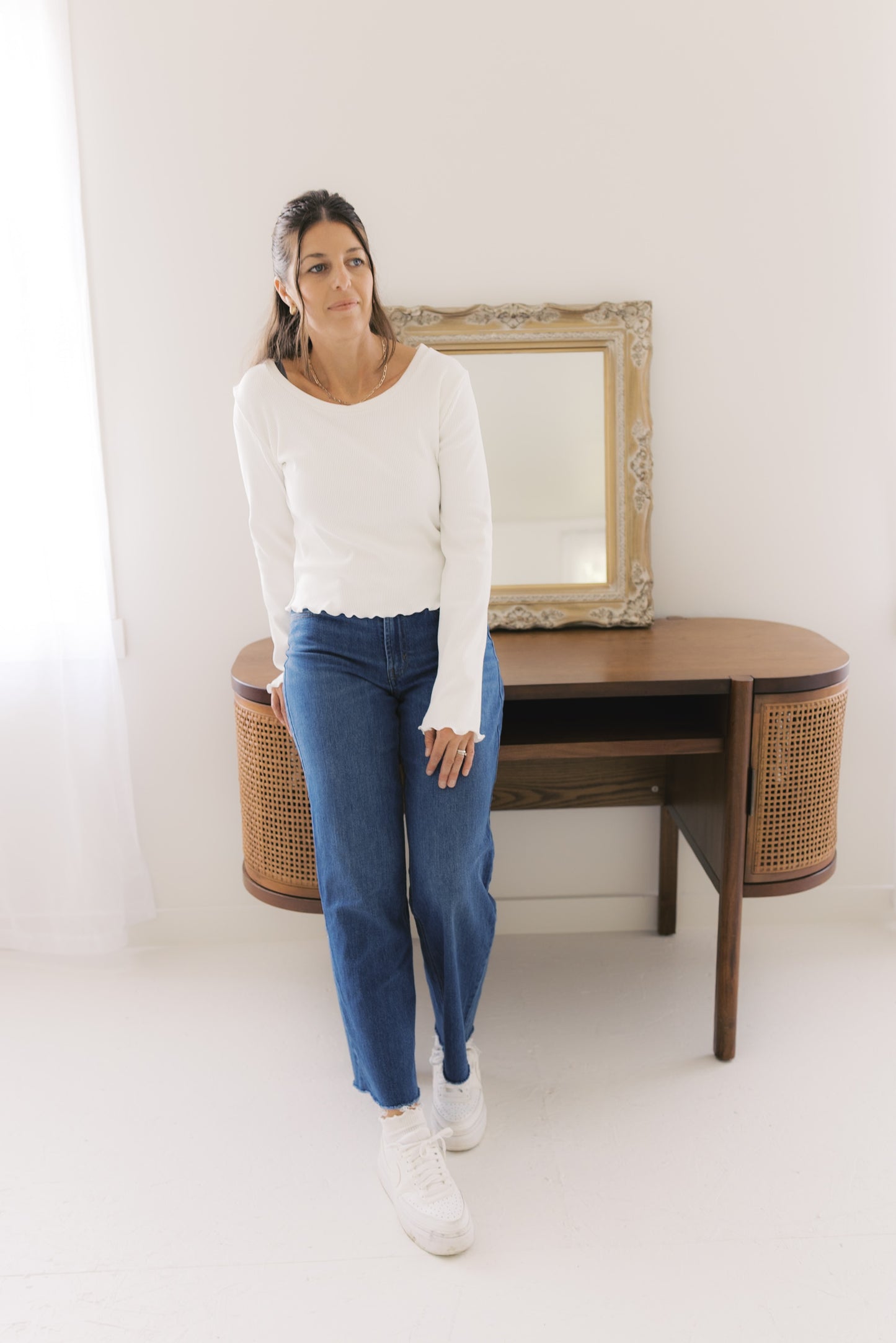 The Ruby Top  - Ivory Rib