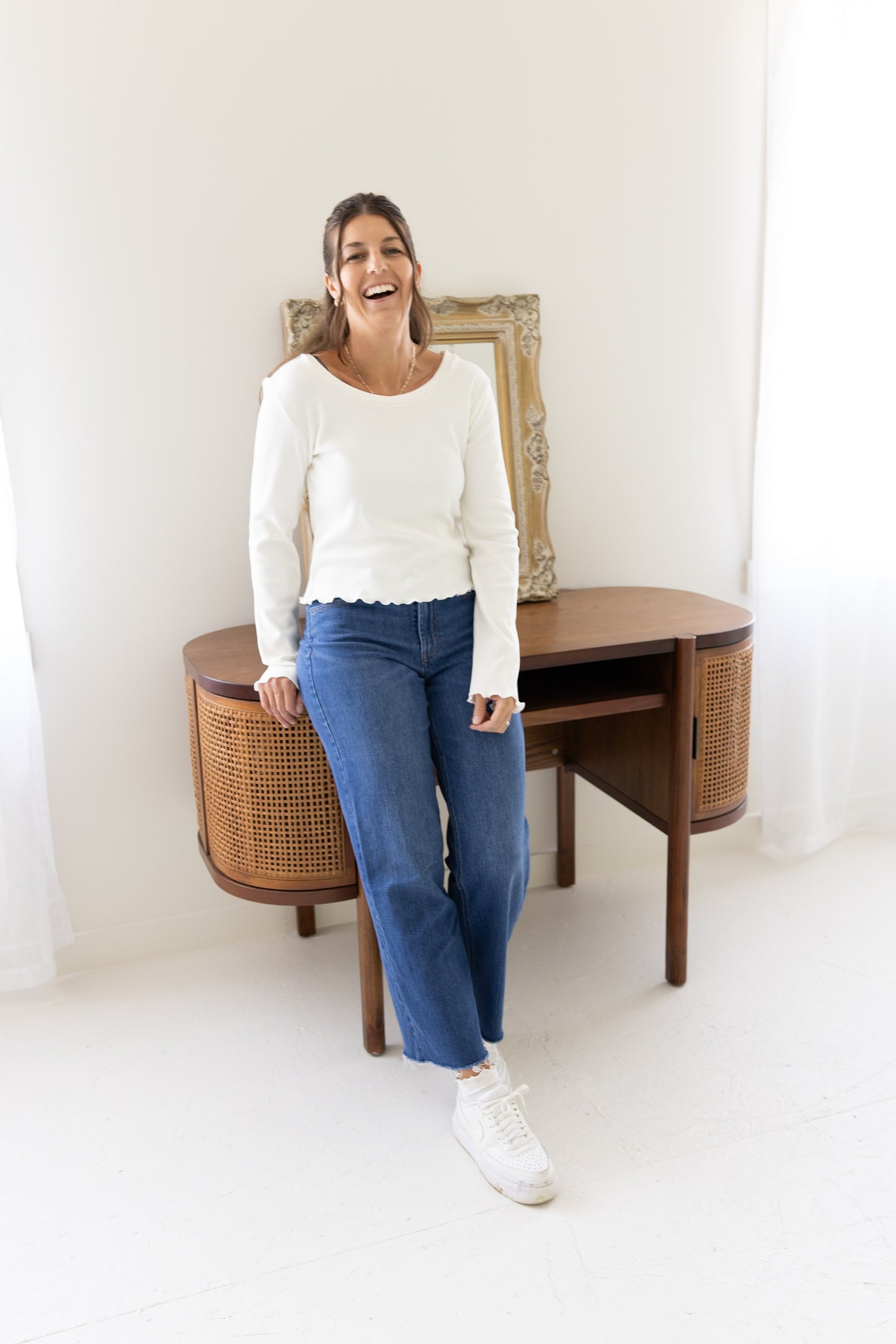The Ruby Top  - Ivory Rib